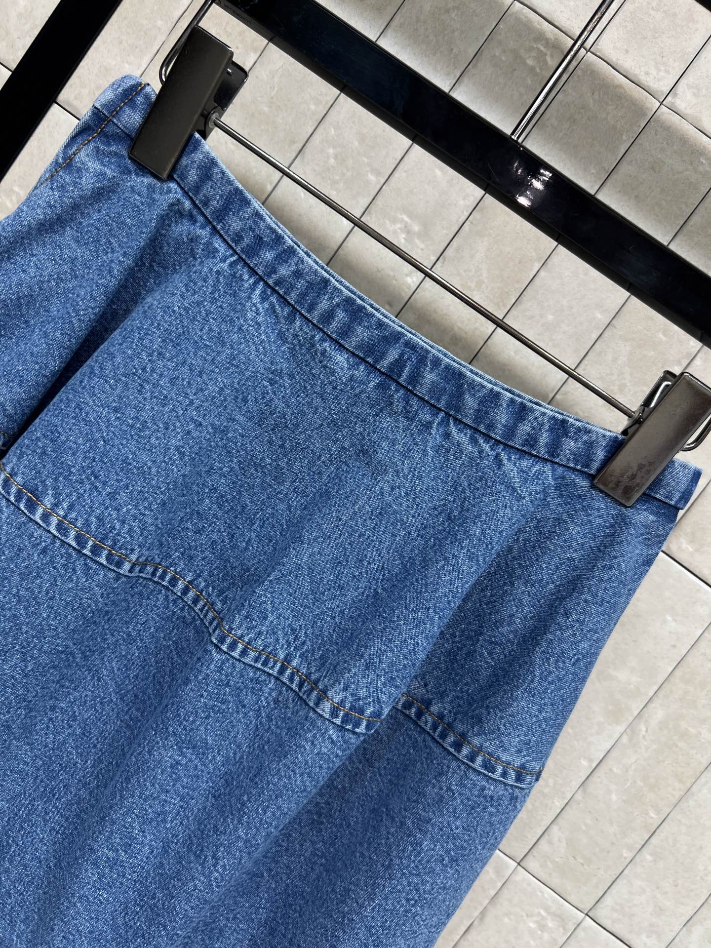 Loewe Balloon Skirt Blue Cotton 402851