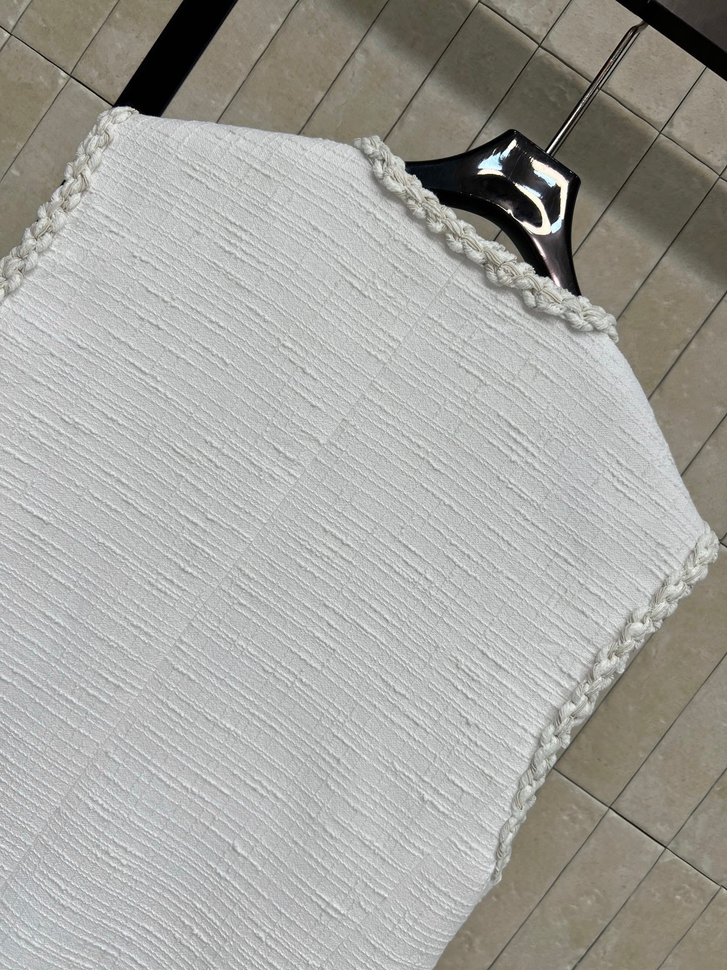CC 26s Vest White Tweed Cotton 414763