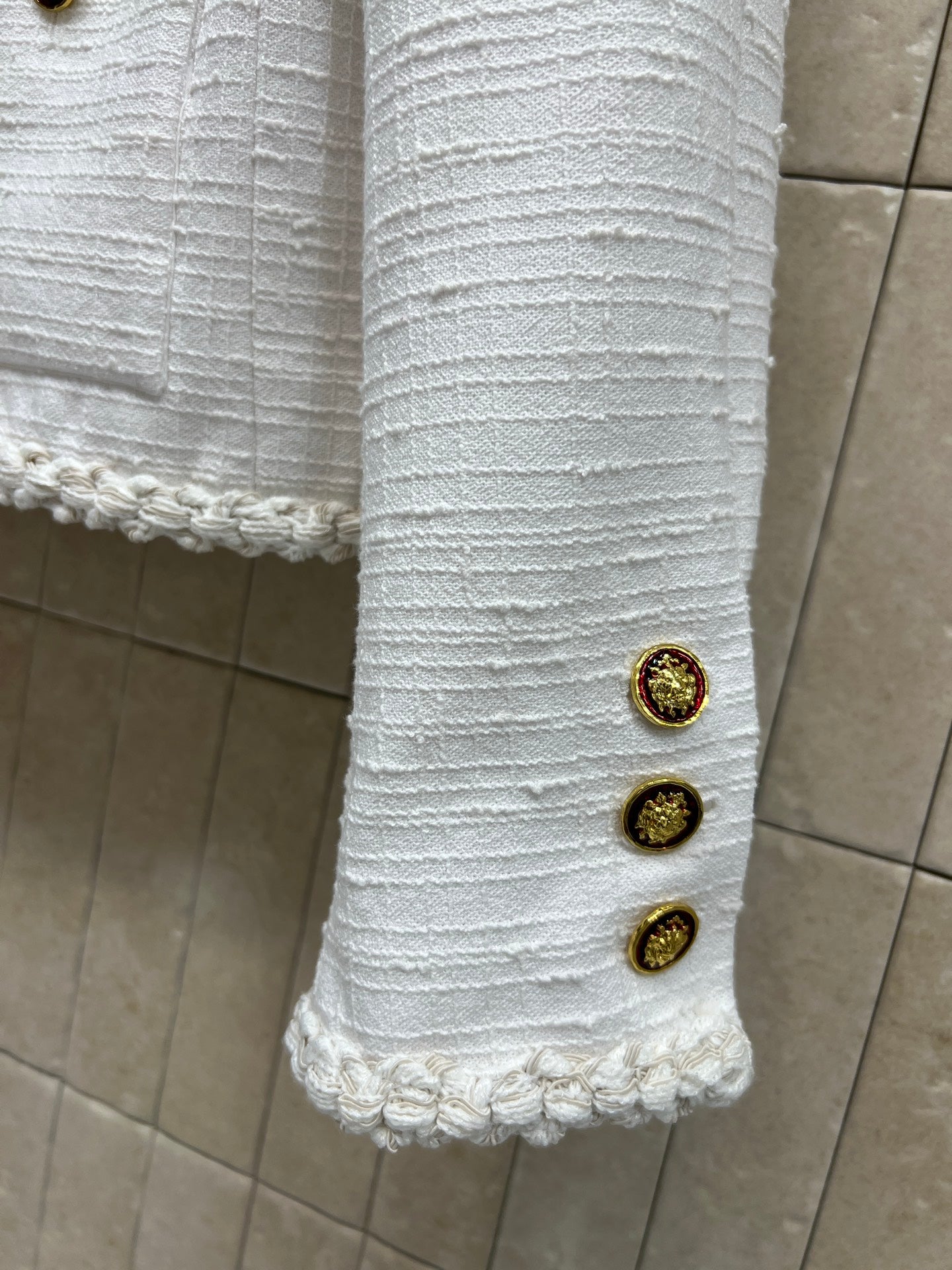 CC 26s Jacket White Tweed Cotton 414766