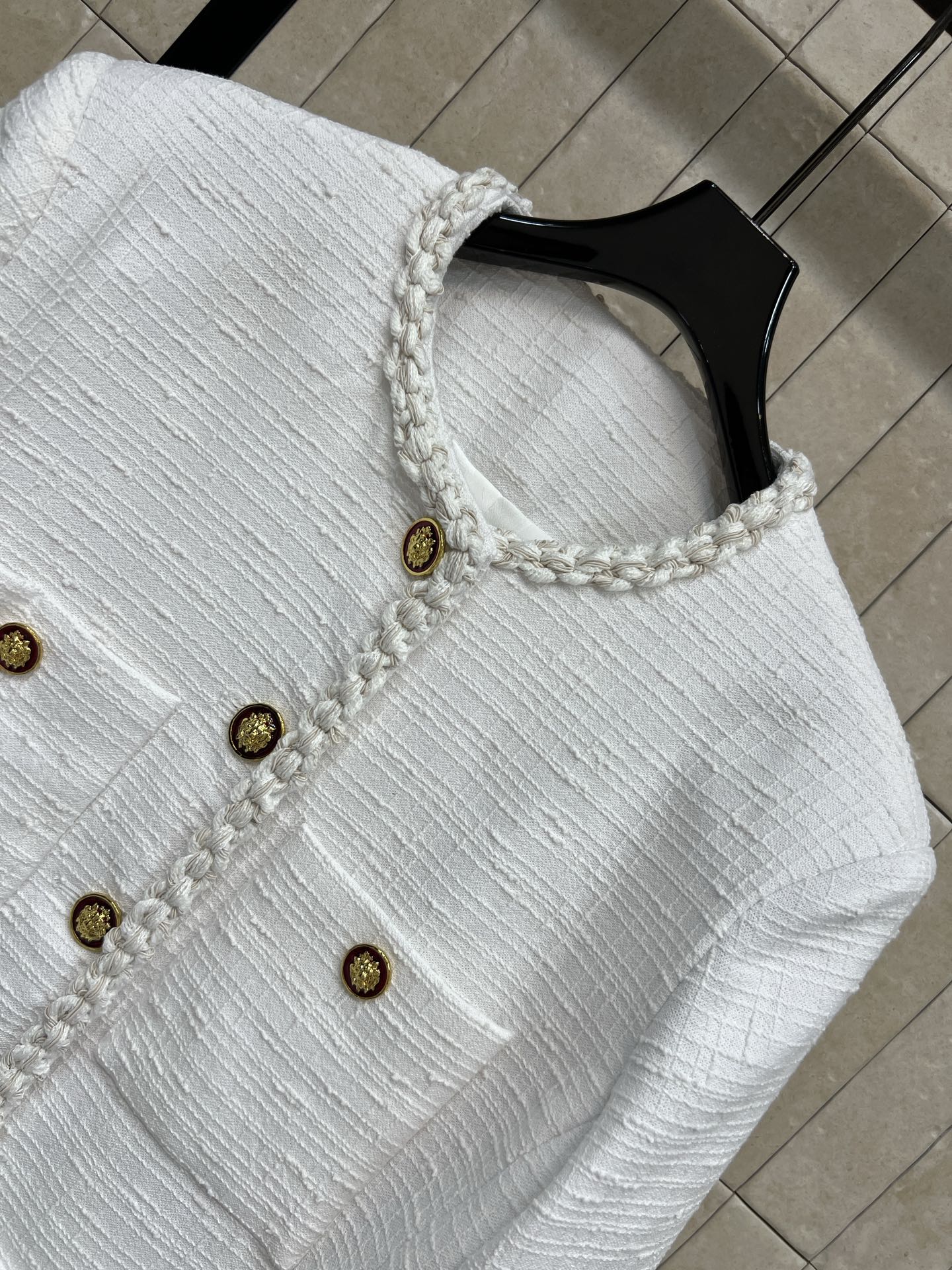 CC 26s Jacket White Tweed Cotton 414766