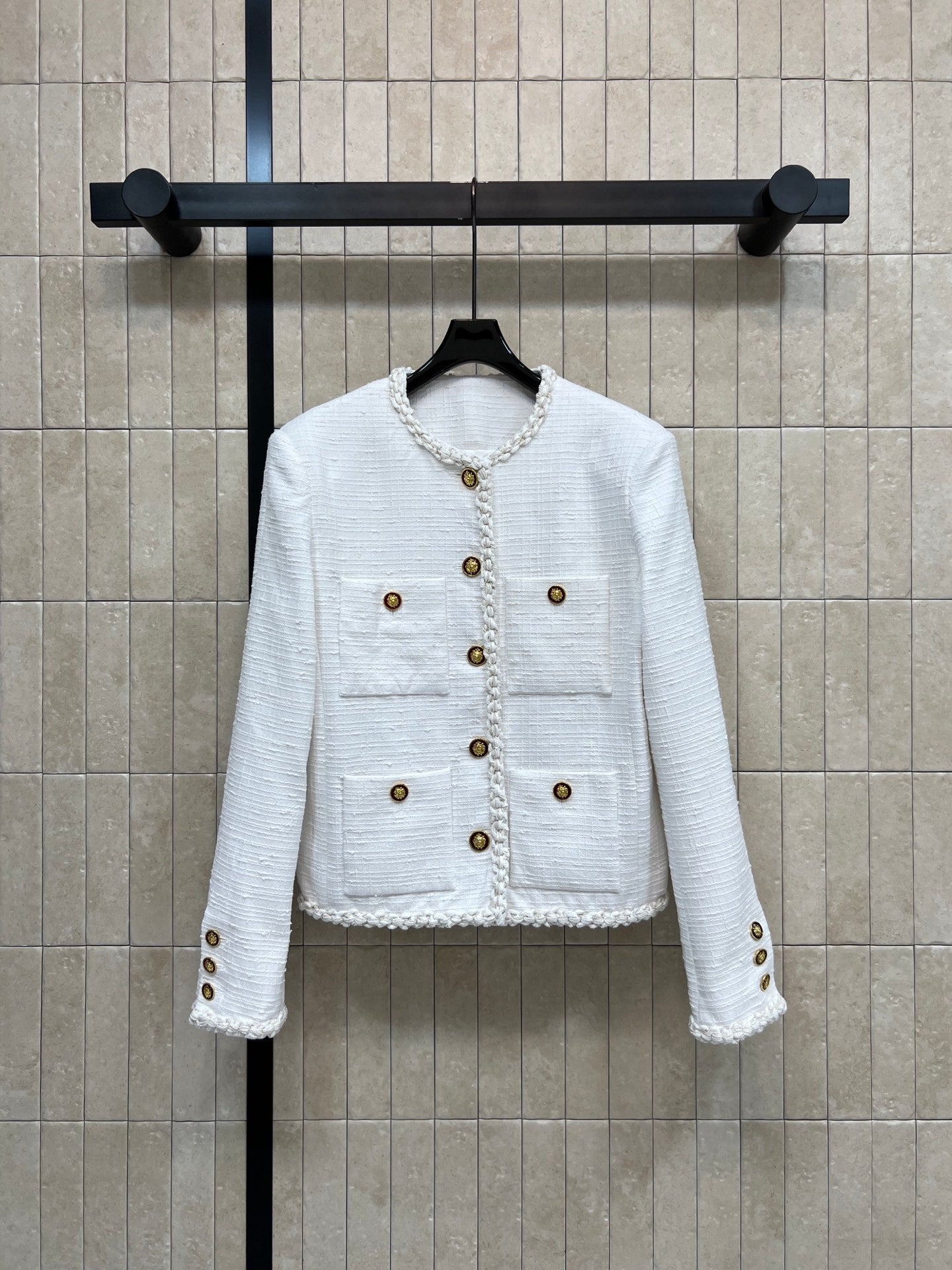 CC 26s Jacket White Tweed Cotton 414766