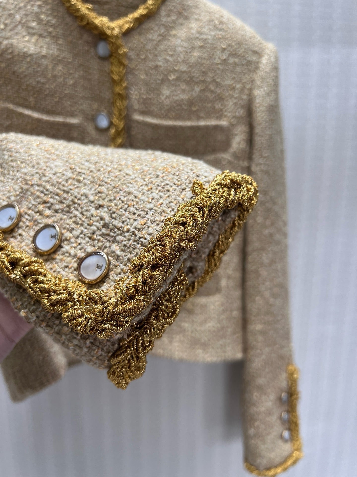 CC 26s Jacket Beige Tweed Cotton