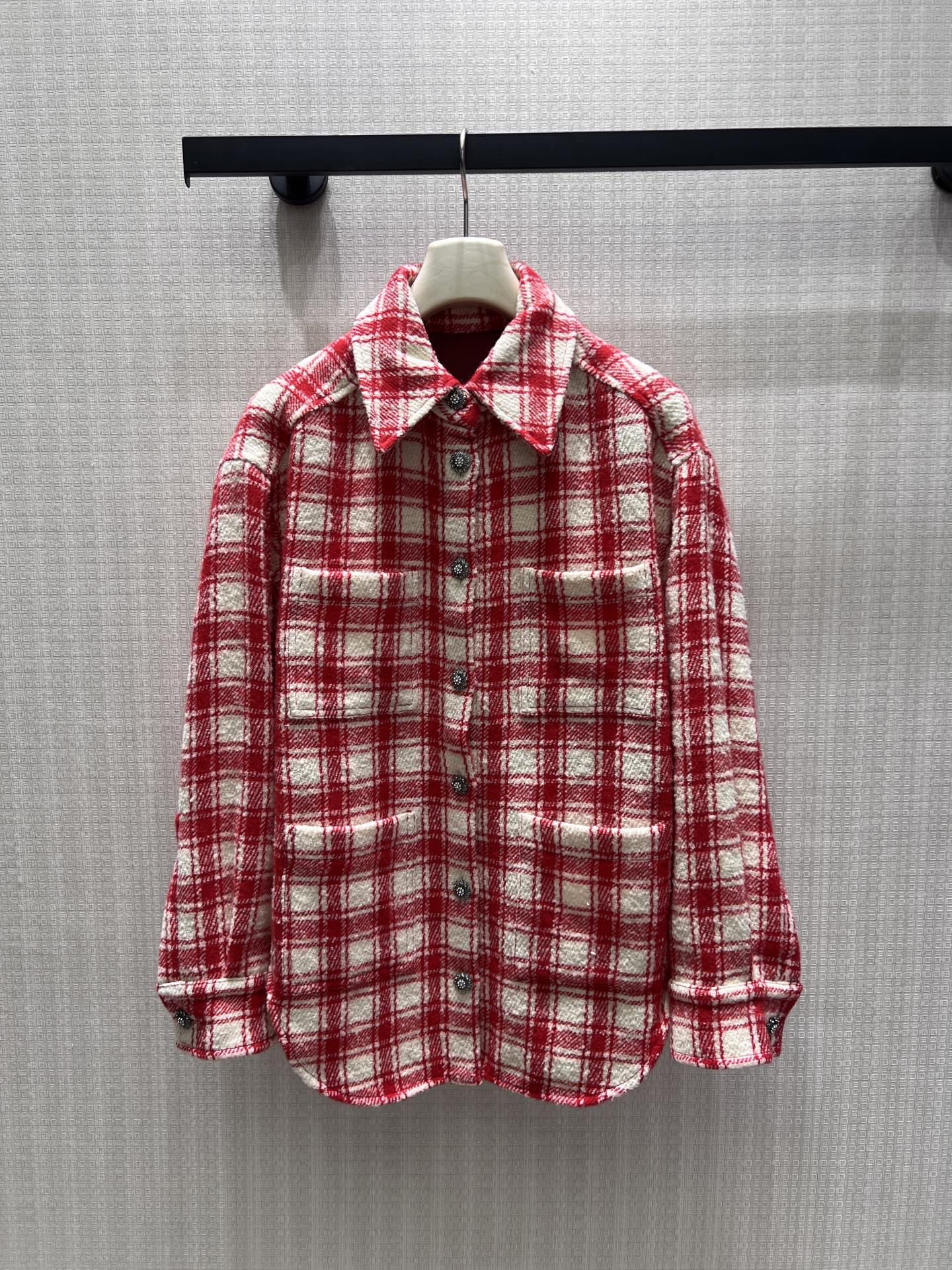 CC 26s Métiers d’art 2026 Shirt Red & Ivory Wool 414722