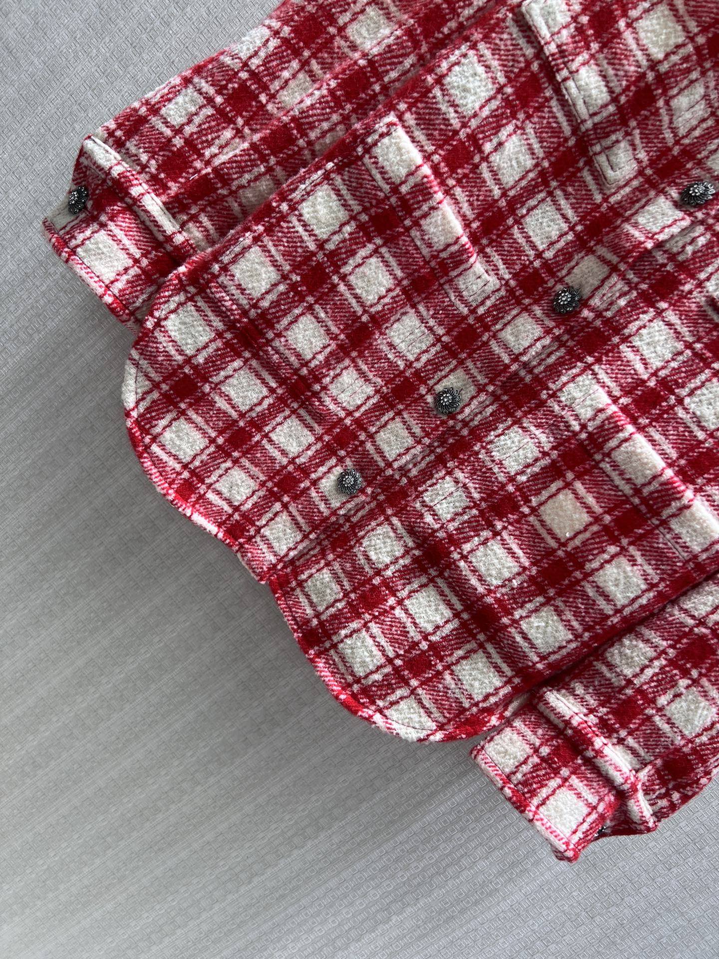 CC 26s Métiers d’art 2026 Shirt Red & Ivory Wool 414722