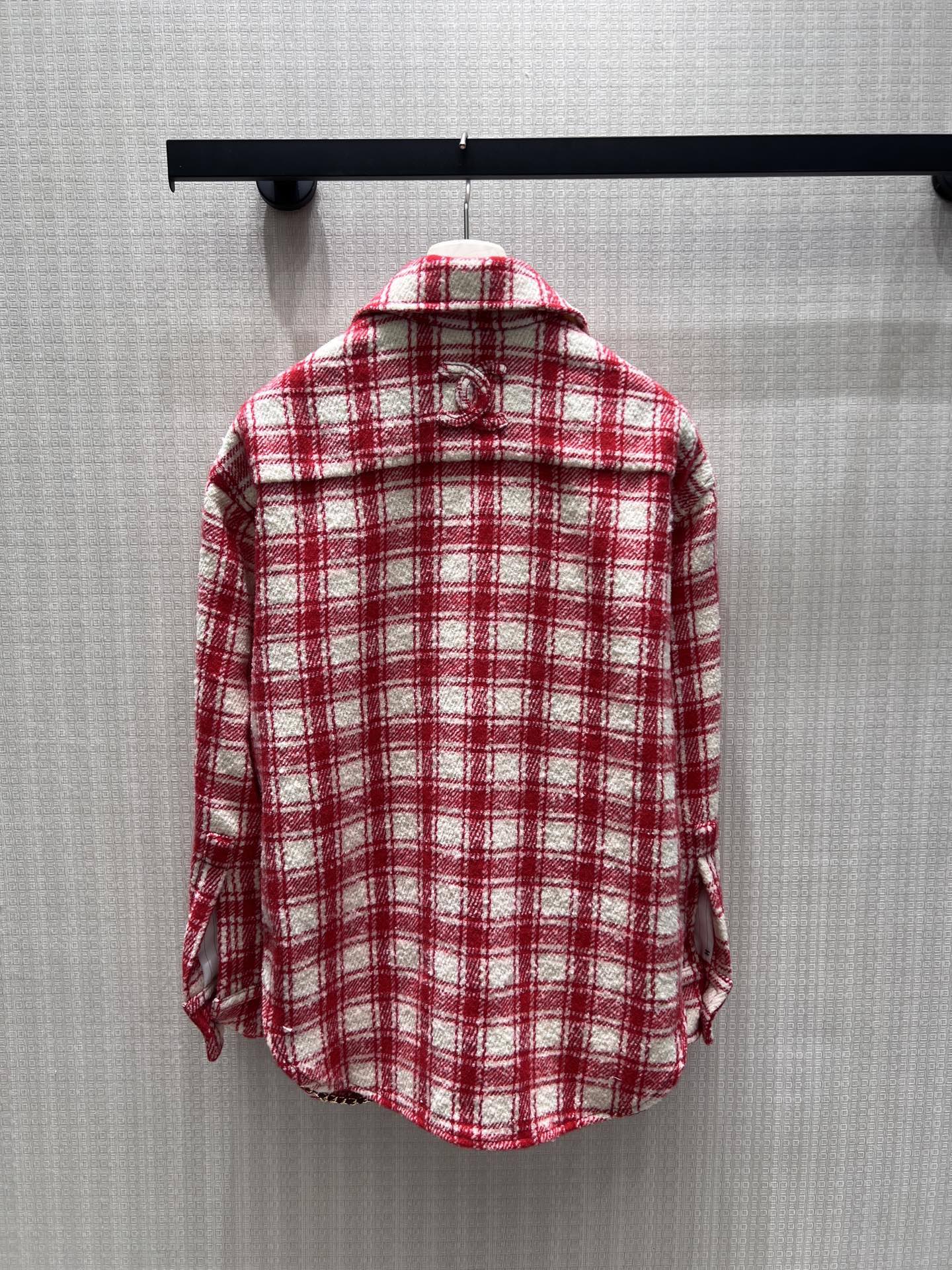 CC 26s Métiers d’art 2026 Shirt Red & Ivory Wool 414722
