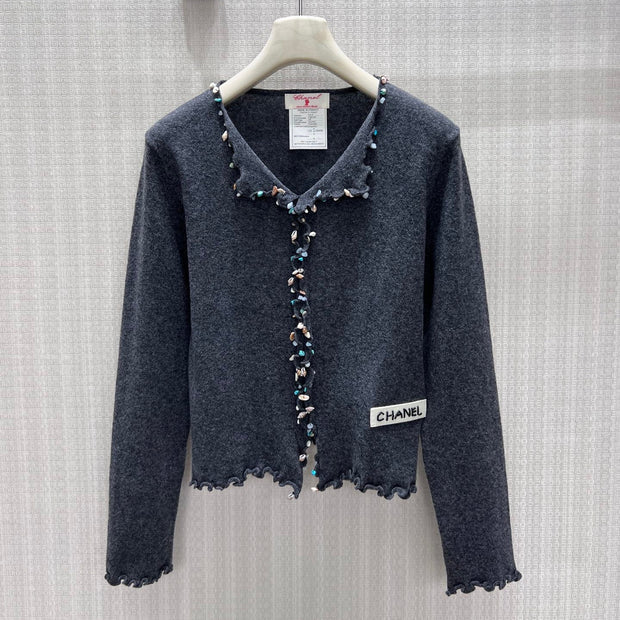 Chanel 2026 Cardigan With Bead And Rhinestone Embellishments 425523