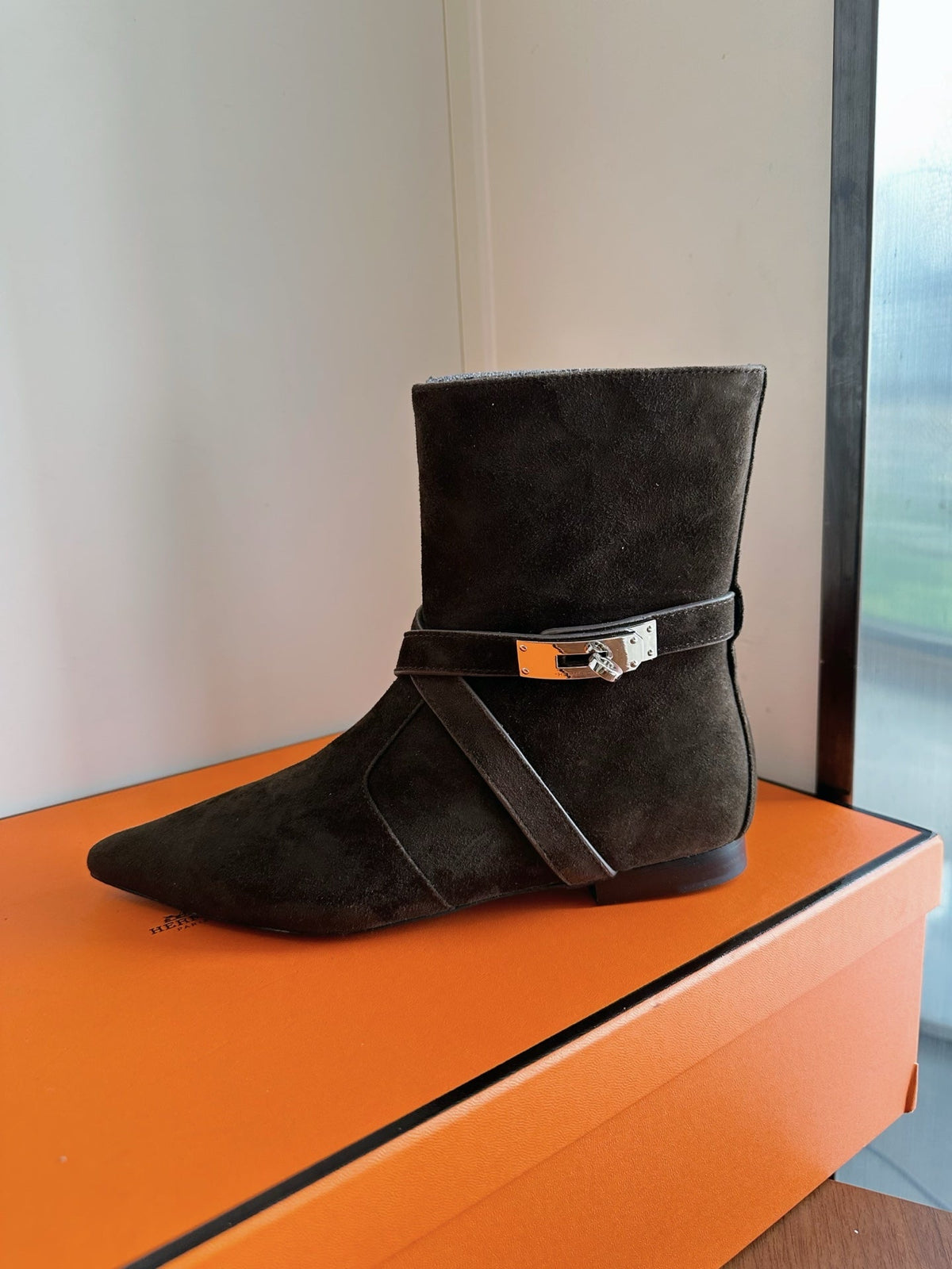 HM 26s Nice Ankle Boots 1.5cm Ebène Suede 149081