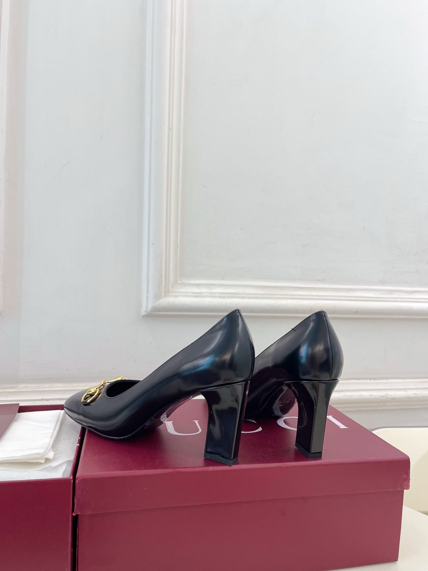GG 26s Signora Pump 7.5cm Black Leather 640305