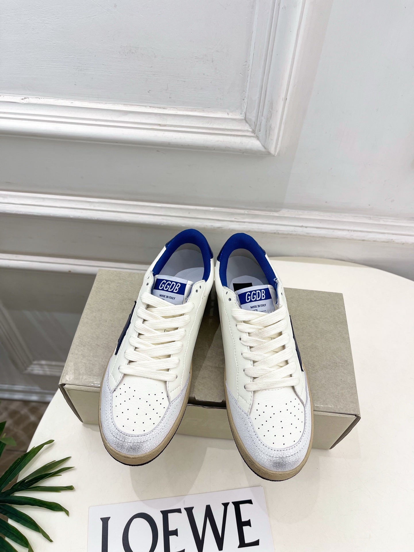 Golden Goose 26s Super-Star Blue Star White Leather 947744