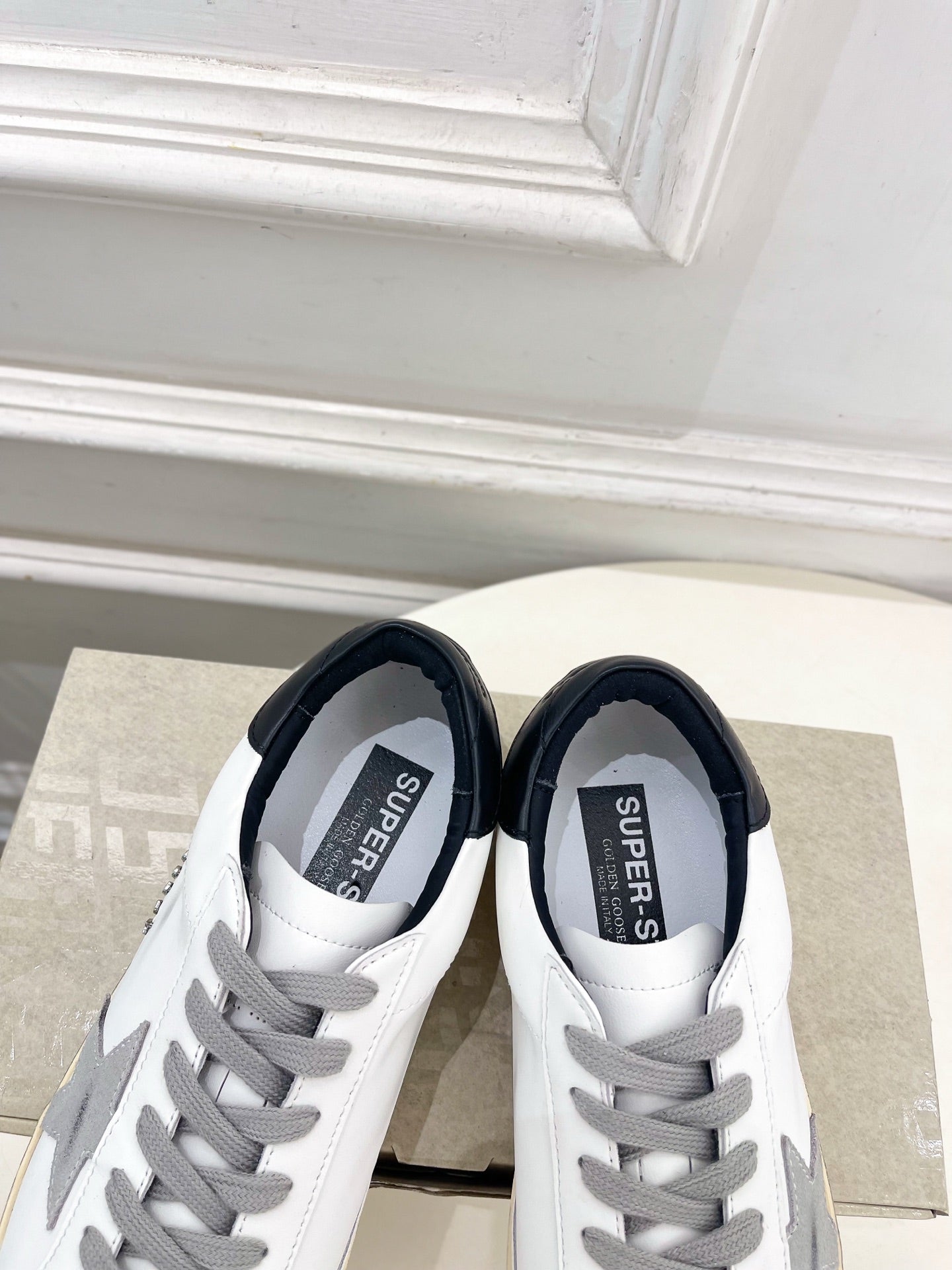 Golden Goose 26s Super-Star Grey Star White Grey Black Leather 947747