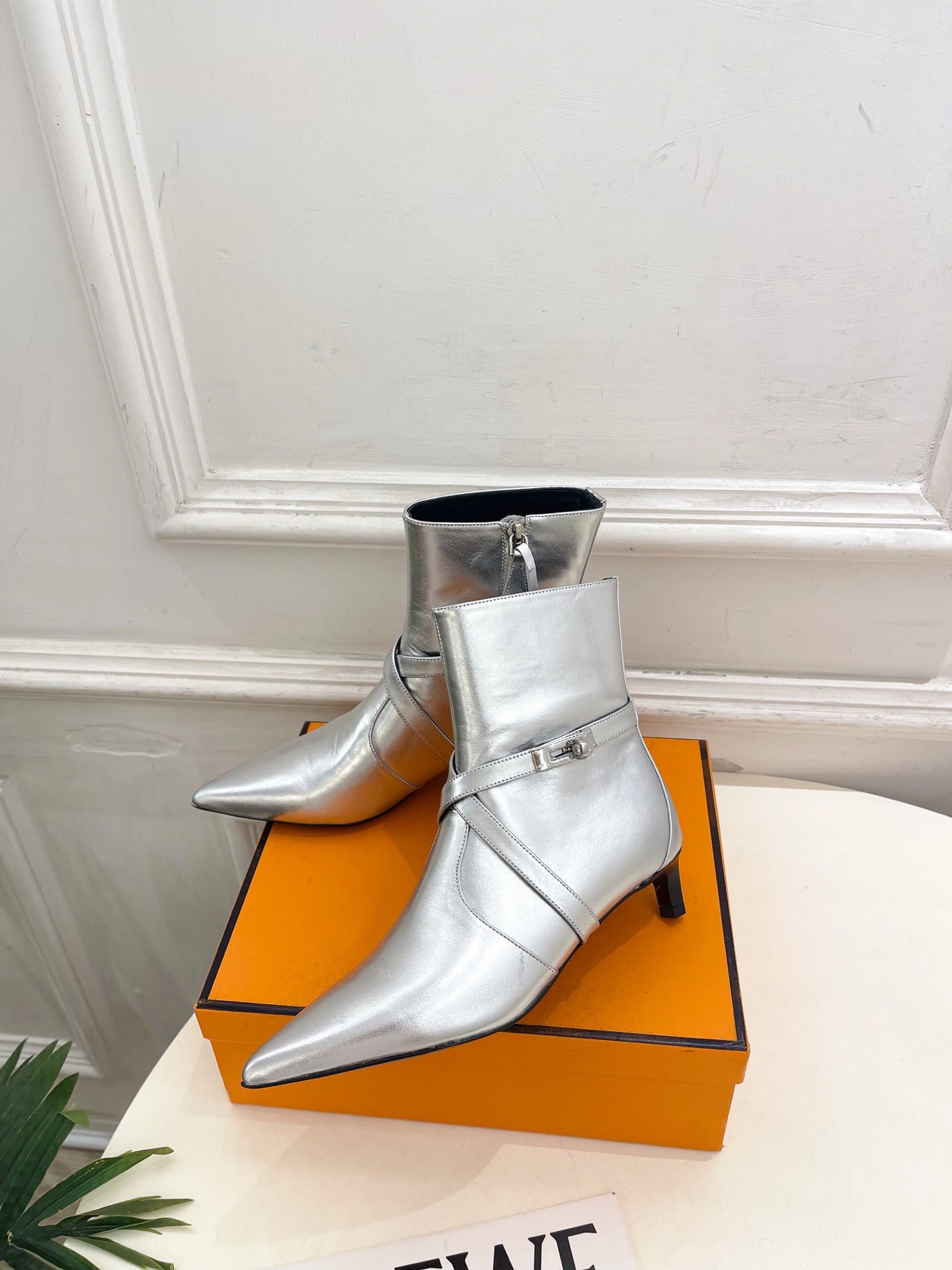 HM 26s Nice 40 Ankle Boot Sliver Lambskin 947287