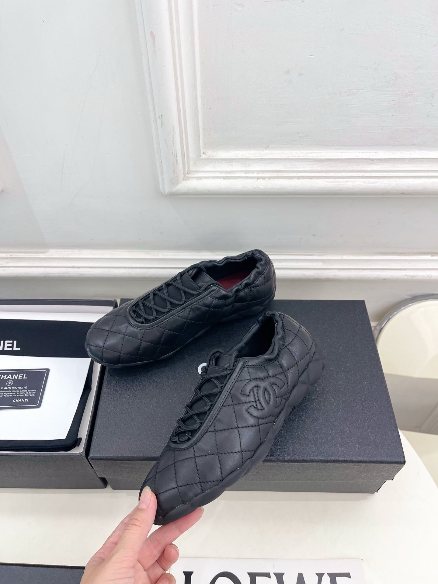 CC 26s Sneakers Black Quilted Lambskin 946988