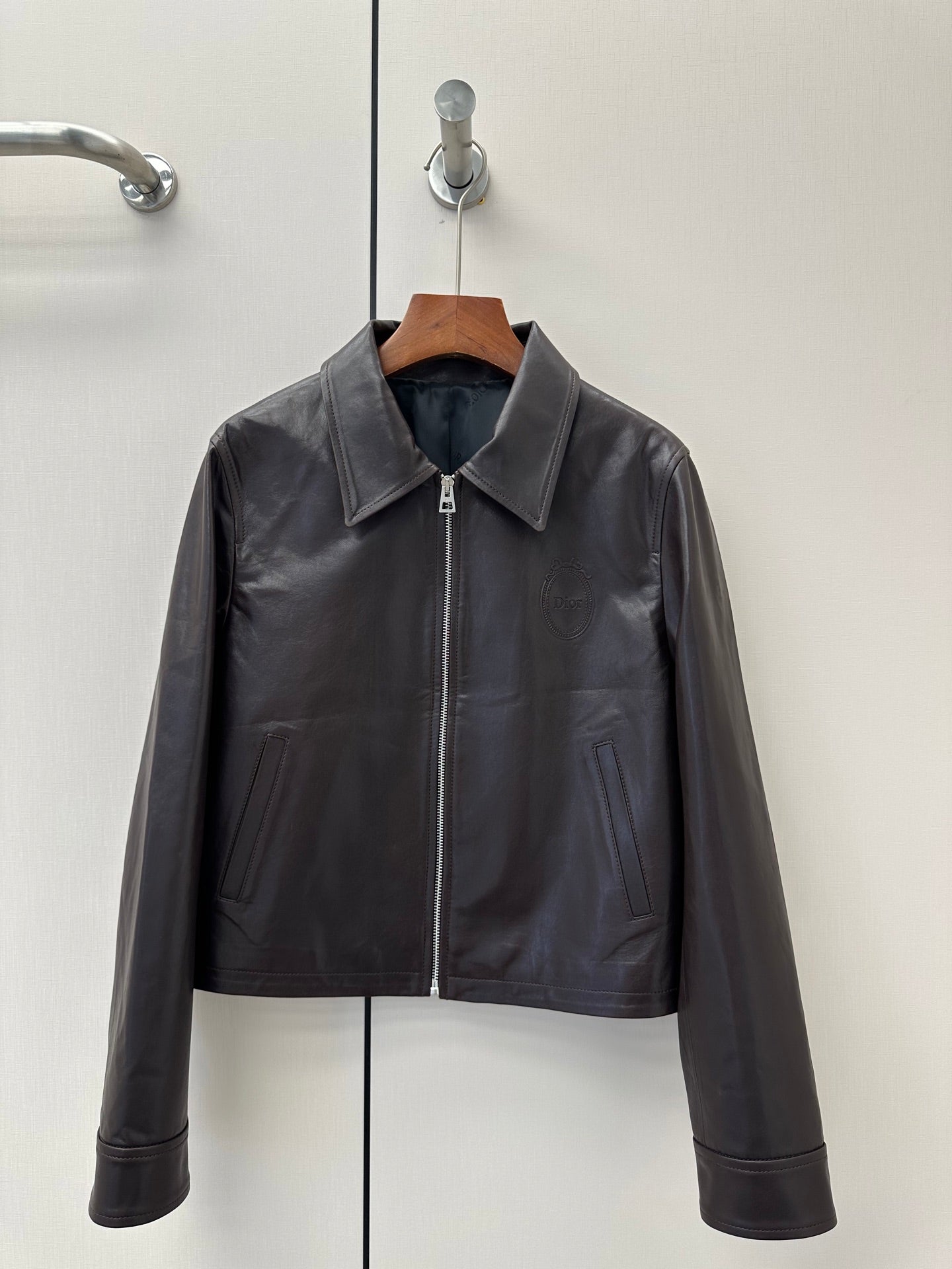 CD 26s Jacket Coffee Lambskin 400341