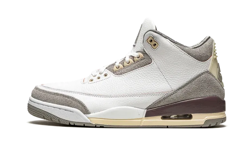 Nike Air Jordan 3 Retro White Gray Brown Suede Leather