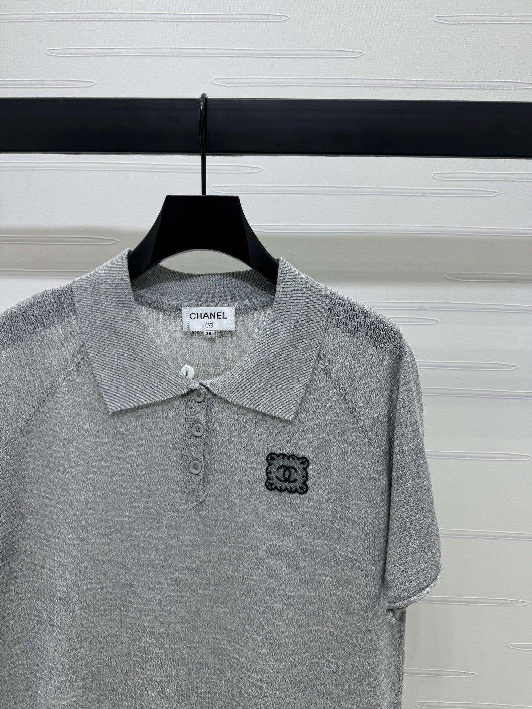 CHANEL POLO SHIRT GREY 274898