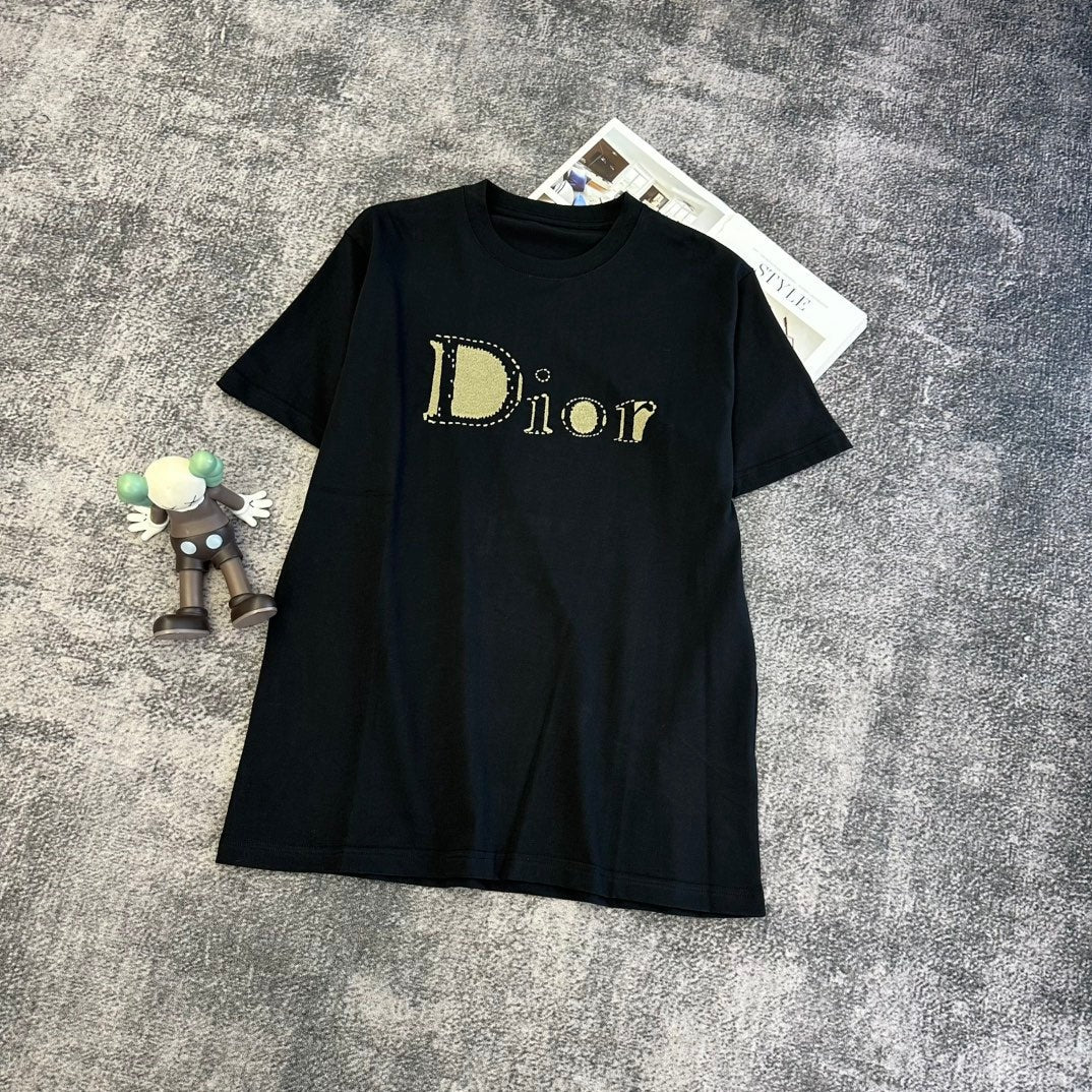 Dior 2026 T-shirt White Black Cotton 359219
