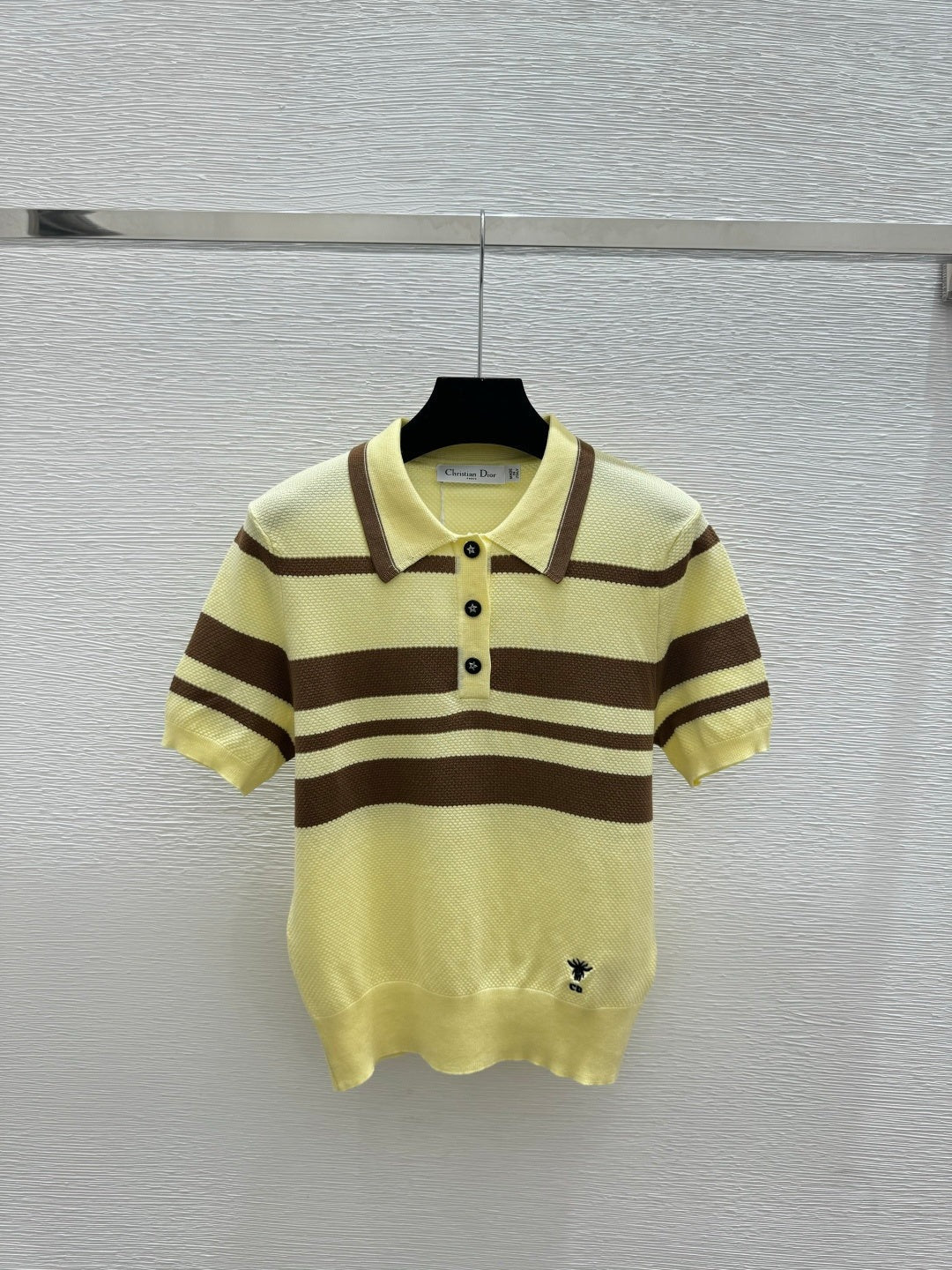 Dior 2026 Polo Shirt Yellow Black Blue Wool