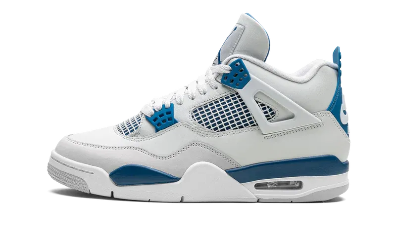 Nike Air Jordan 4 Military Blue White Suede
