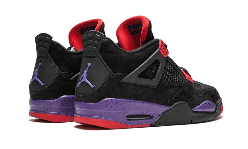 Nike Air Jordan 4 Raptors Black Purple Red Suede