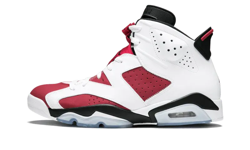 Nike Air Jordan 6 Retro Carmine Red White Leather