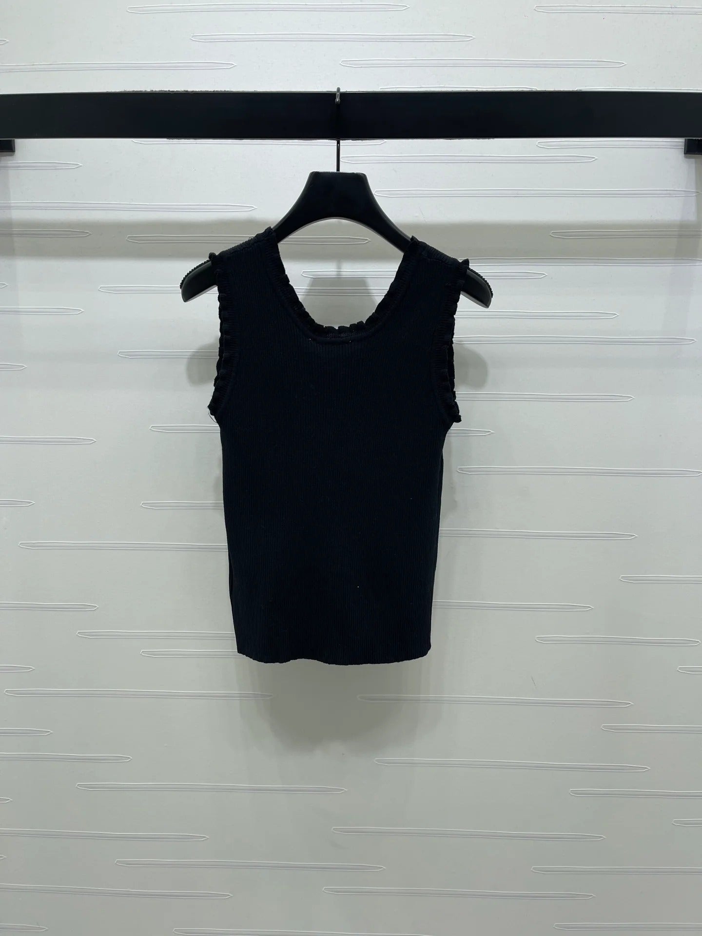 Miumiu 2026 Lace-trimmed Camisole Knit Vest Wool Tencel