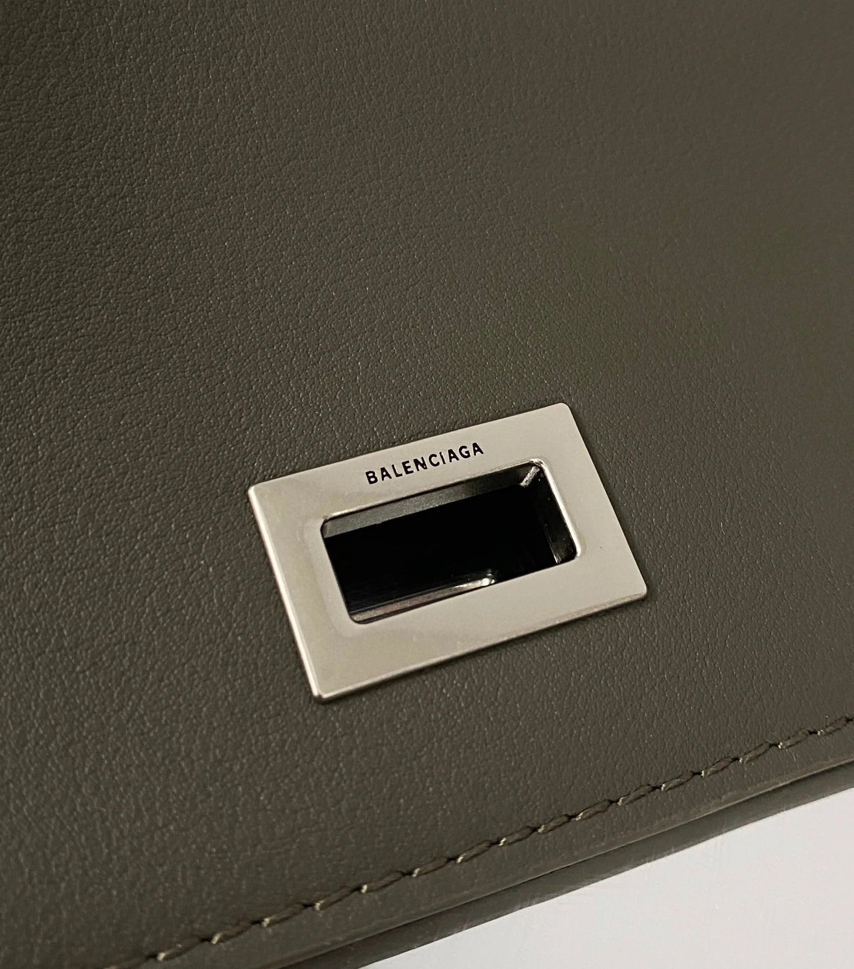 Balenciaga Large Rodeo Bag 40 Olive Green Caflskin Sliver Hardware