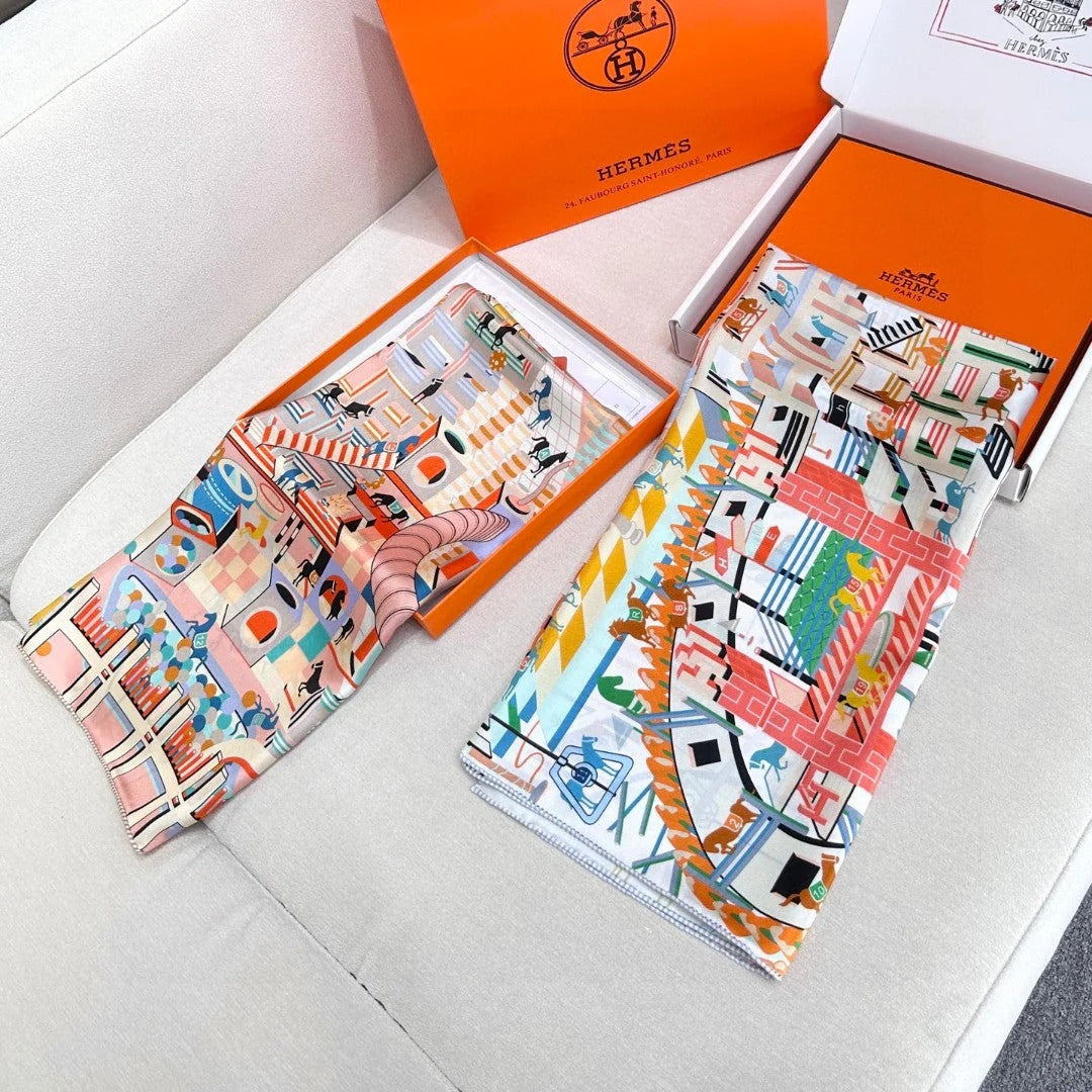 HERMES 25S SCARF 90 IN SILK 730636