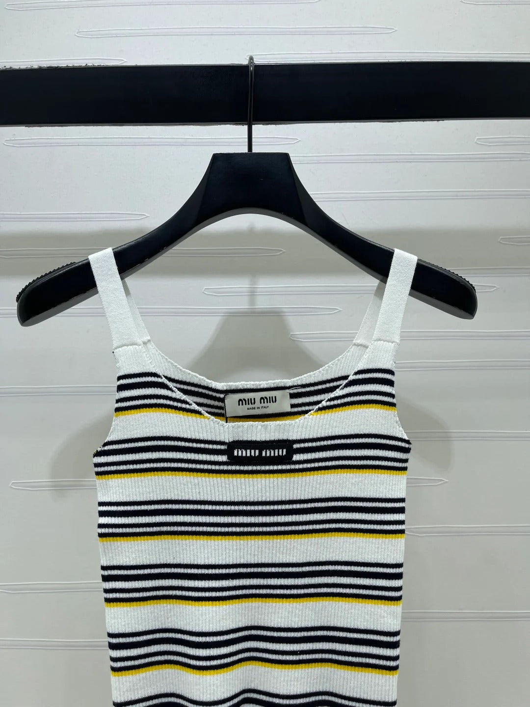 Miu Miu 2026 Striped Knit Tank Top Wool