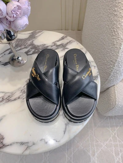 CD 26s Platform Sandals 65 Black Lambskin 644289