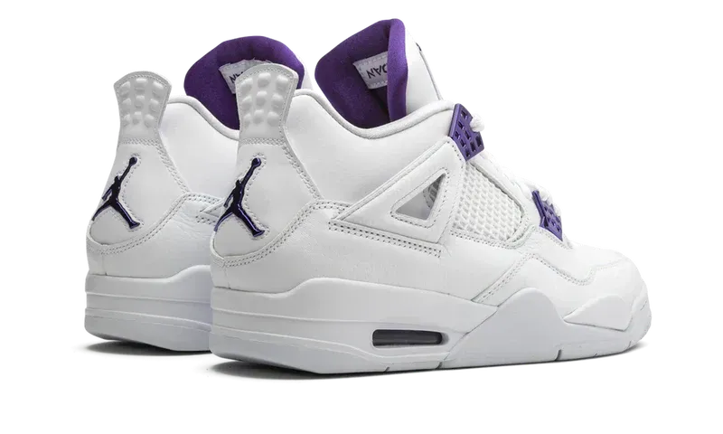 Nike Air Jordan 4 Retro White Purple Leather
