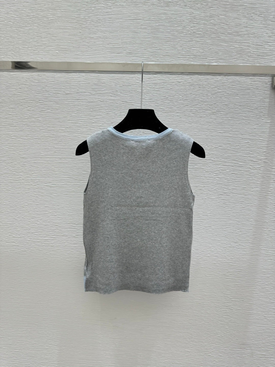 Miumiu 2026 Tank Top Blue and Gray Cotton