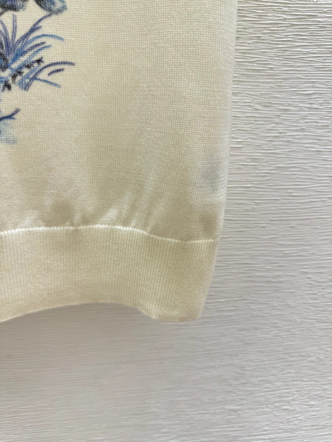Dior 2026 Short-sleeved Top Cream Pink Purple Wool
