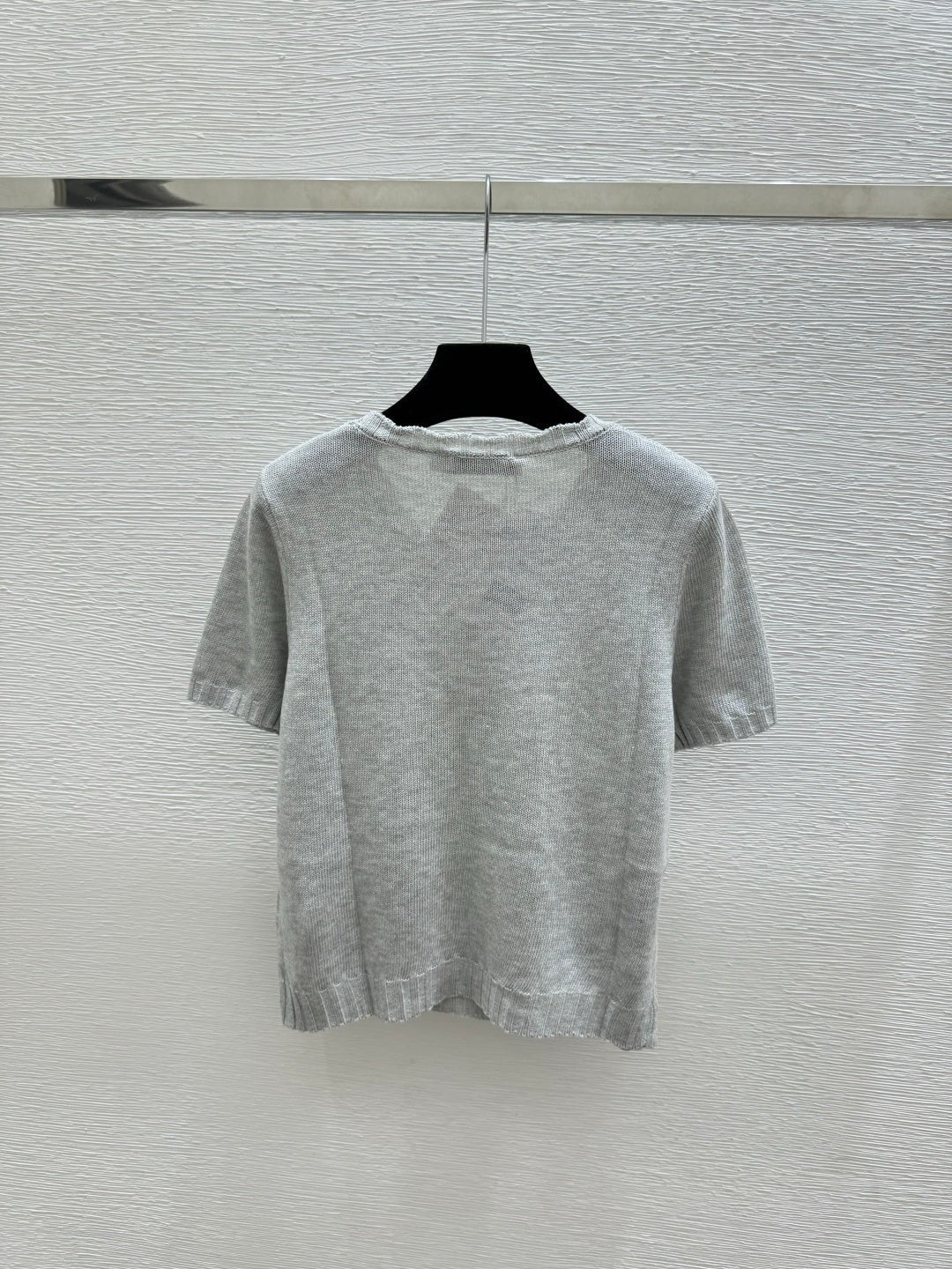 Dior 2026 Floral Embroidered Knit Short-sleeved Top Wool 392593