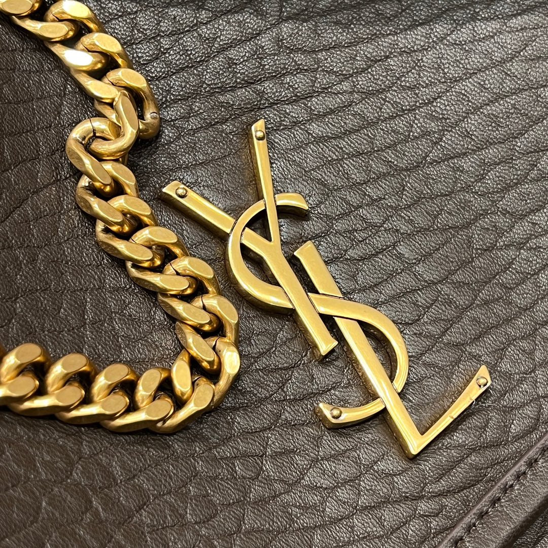 YSL Handbag 28 Taupe Pattern Lambskin