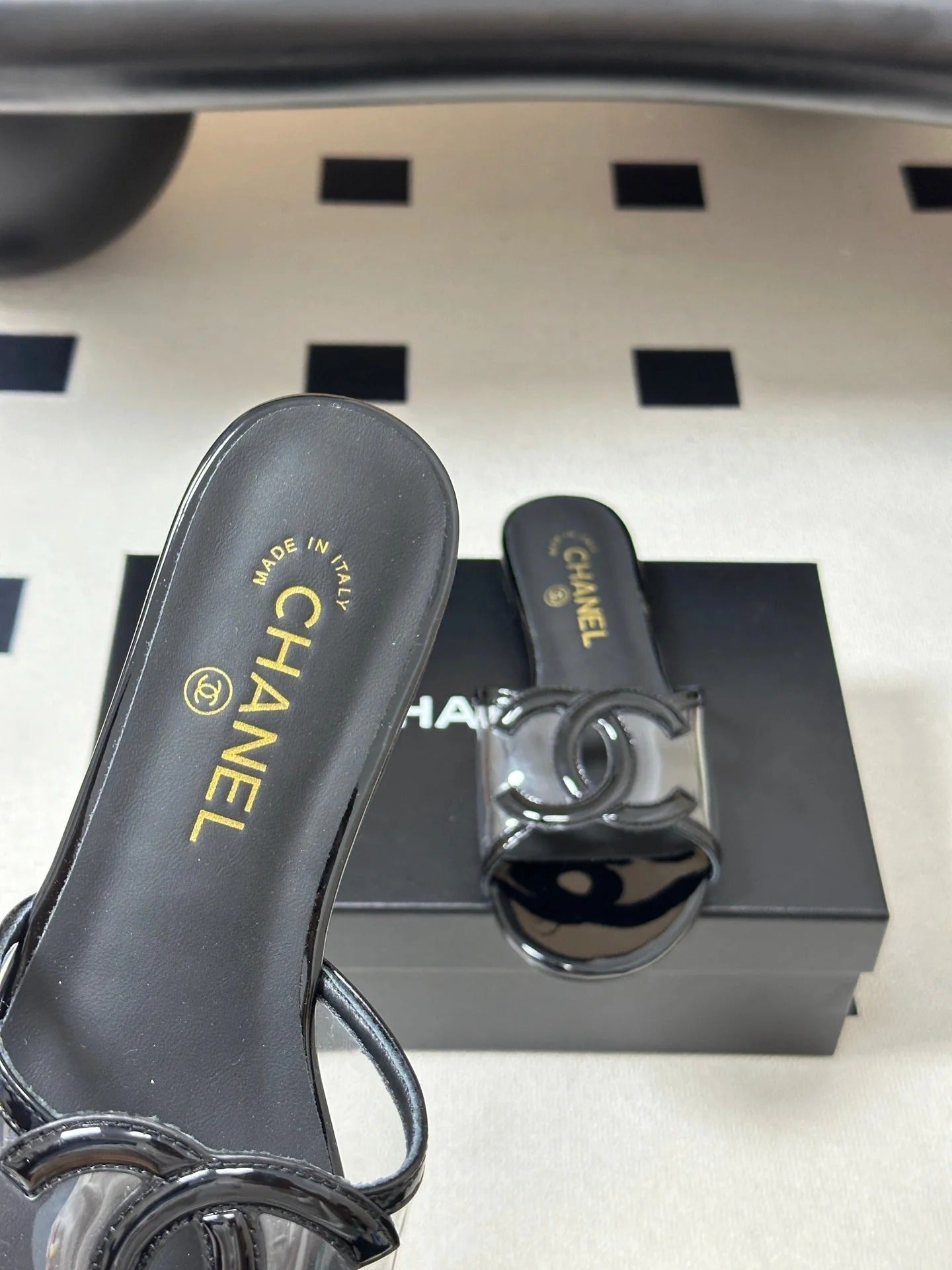 Chanel 2026 Flat Sandals Plastic Sheepskin 834675