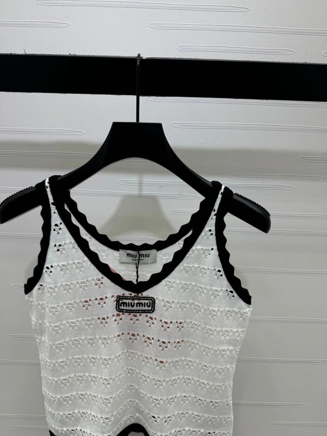 Miumiu 2026 Hollow-out Knit Camisole Wool 375025