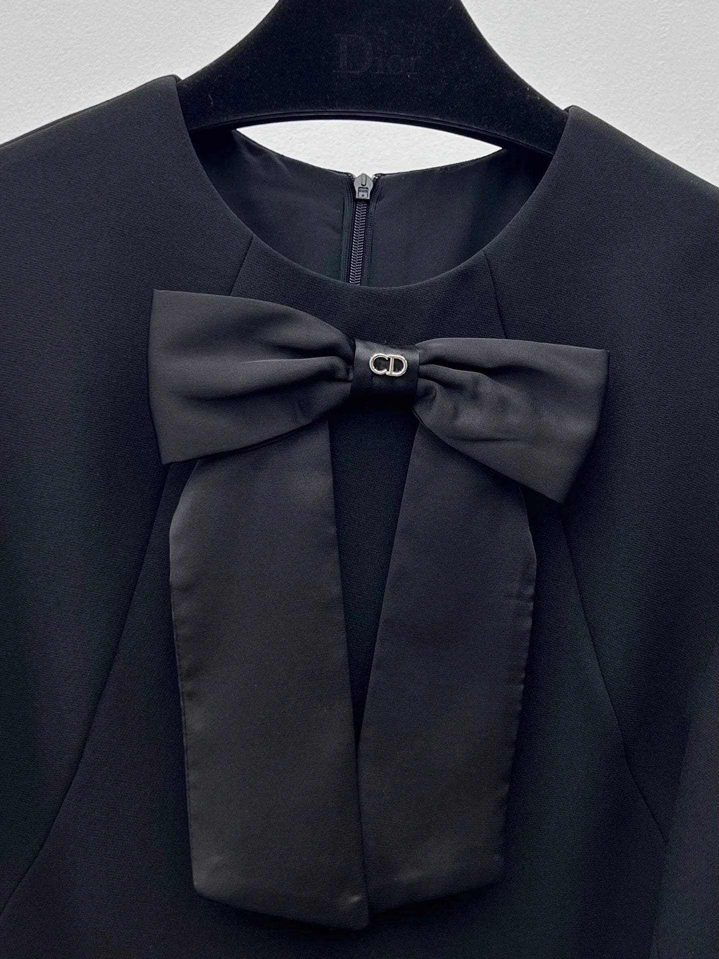 Dior 2026 Bow-Embellished Belt Dress Black Polyester 445444