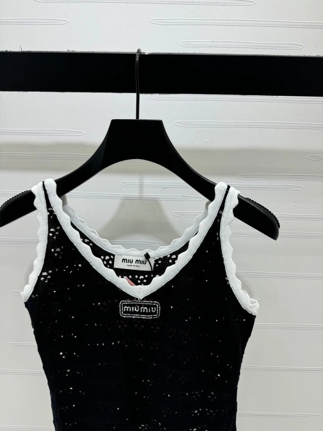 Miumiu 2026 Hollow-out Knit Camisole Wool 375025