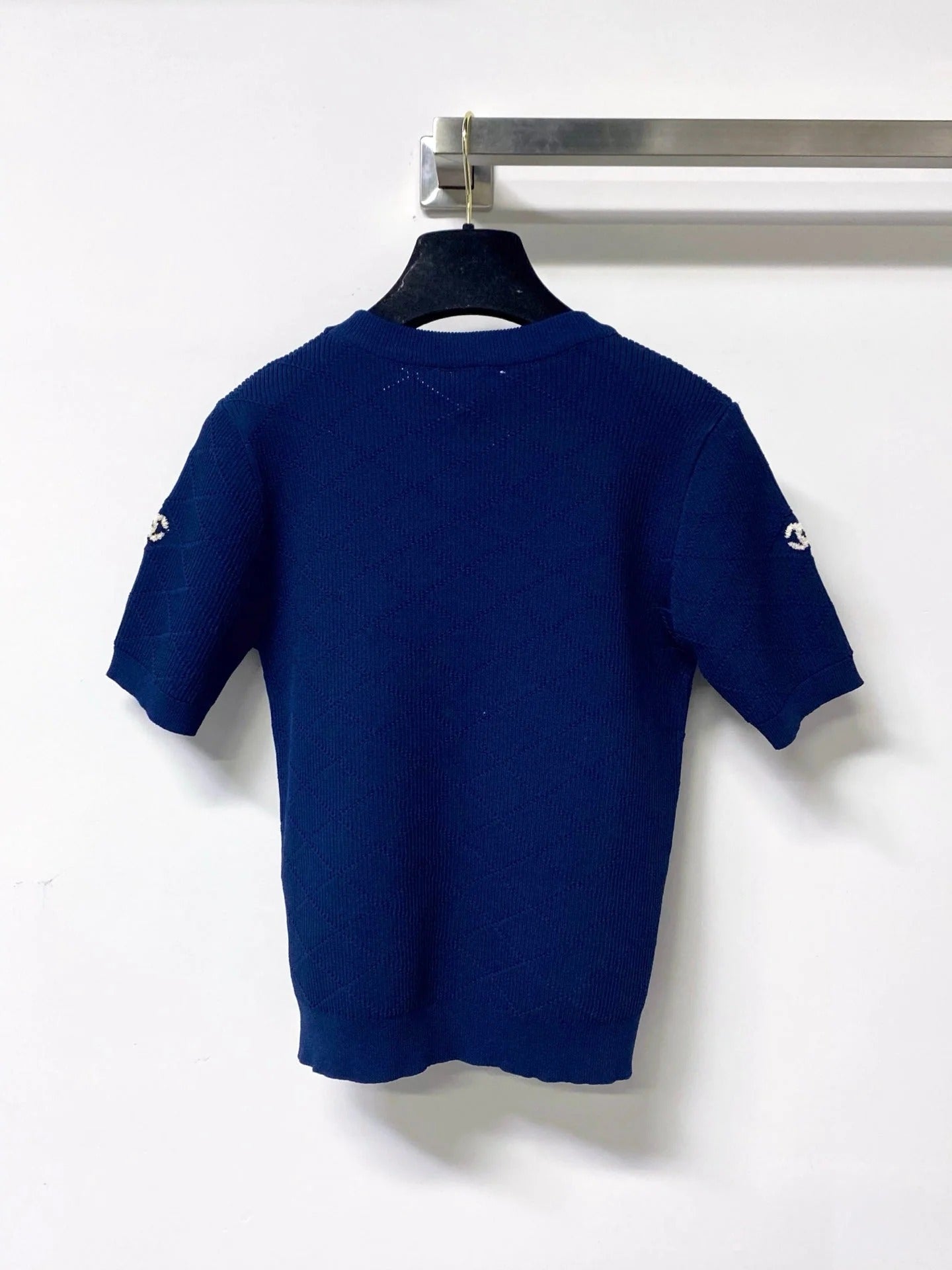 Chanel 2026 Short-Sleeve Shirt White Logo Wool 310325