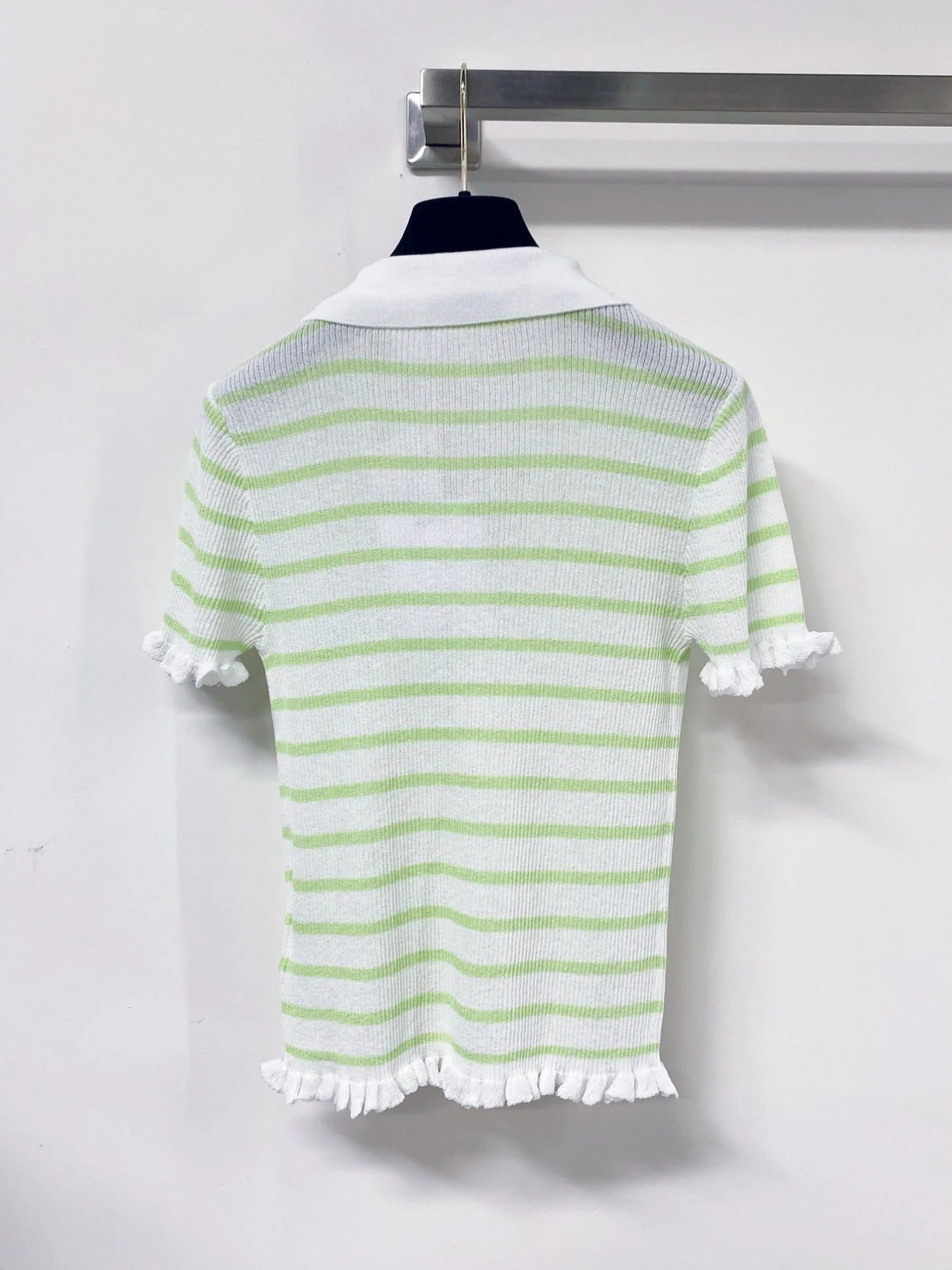 Dior 2026 Stripes Polo Knitted Short-Sleeve Shirt Tencel 479853
