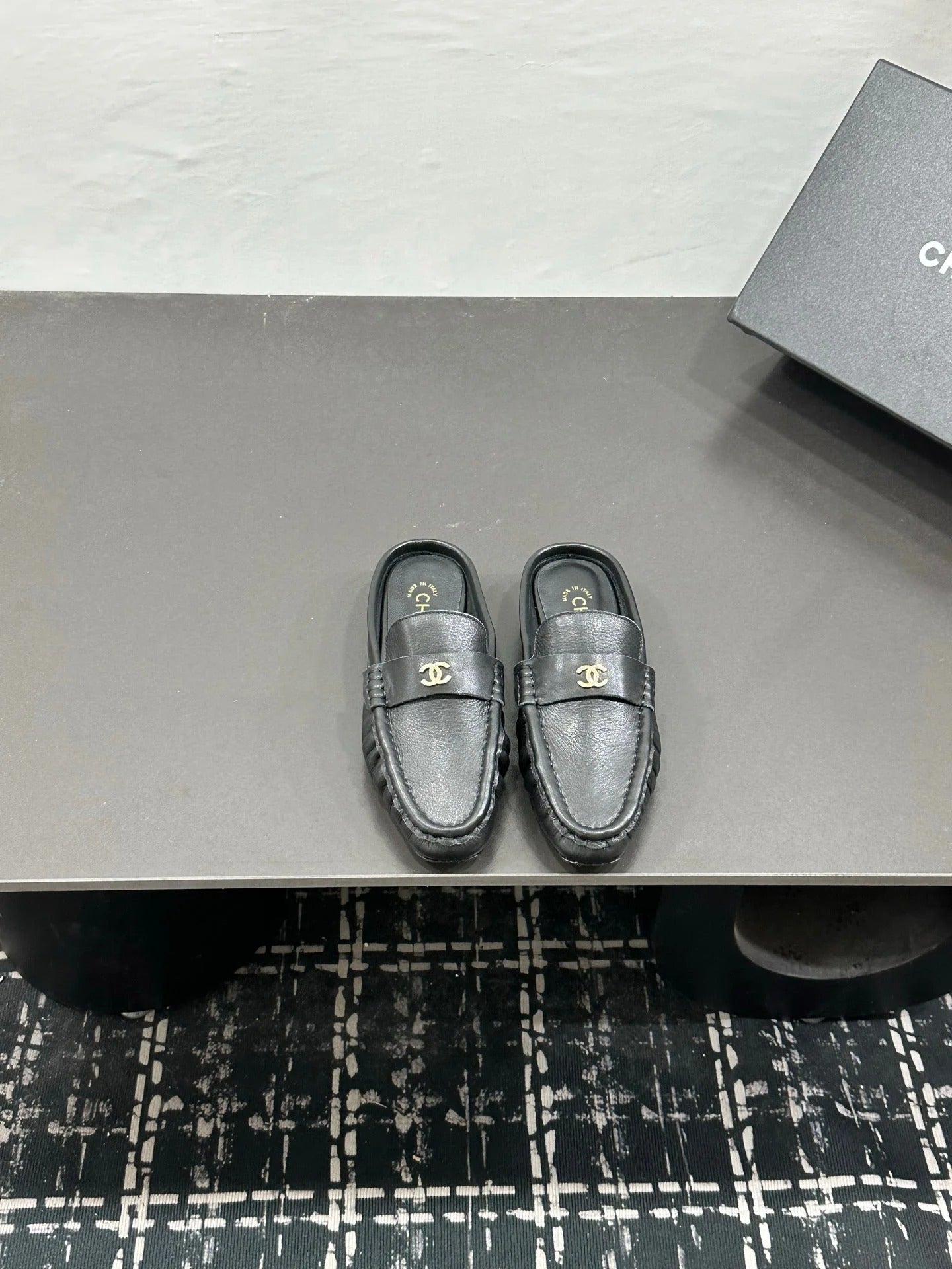 Chanel 2026 Double C Metal Logo Mules Leather Sheepskin 832551