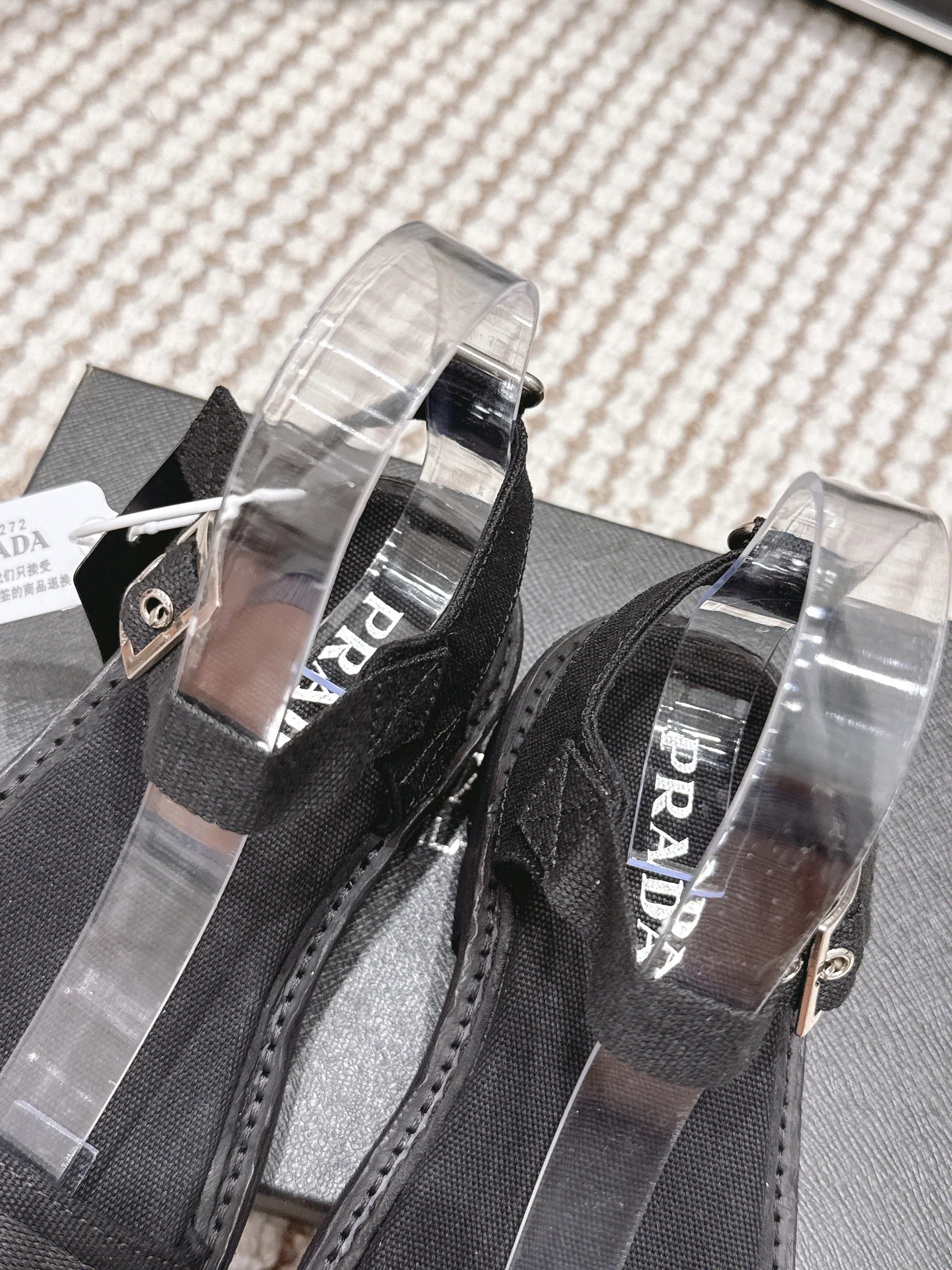 PRA 2026S Roman Sandals Black Canvas 657520