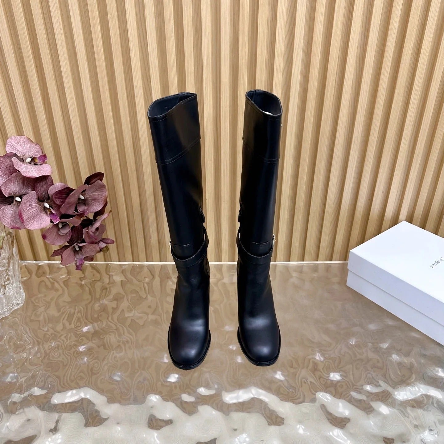 Dior 2026 D-Town Heeled Boots 80mm Suede Calfskin 956000