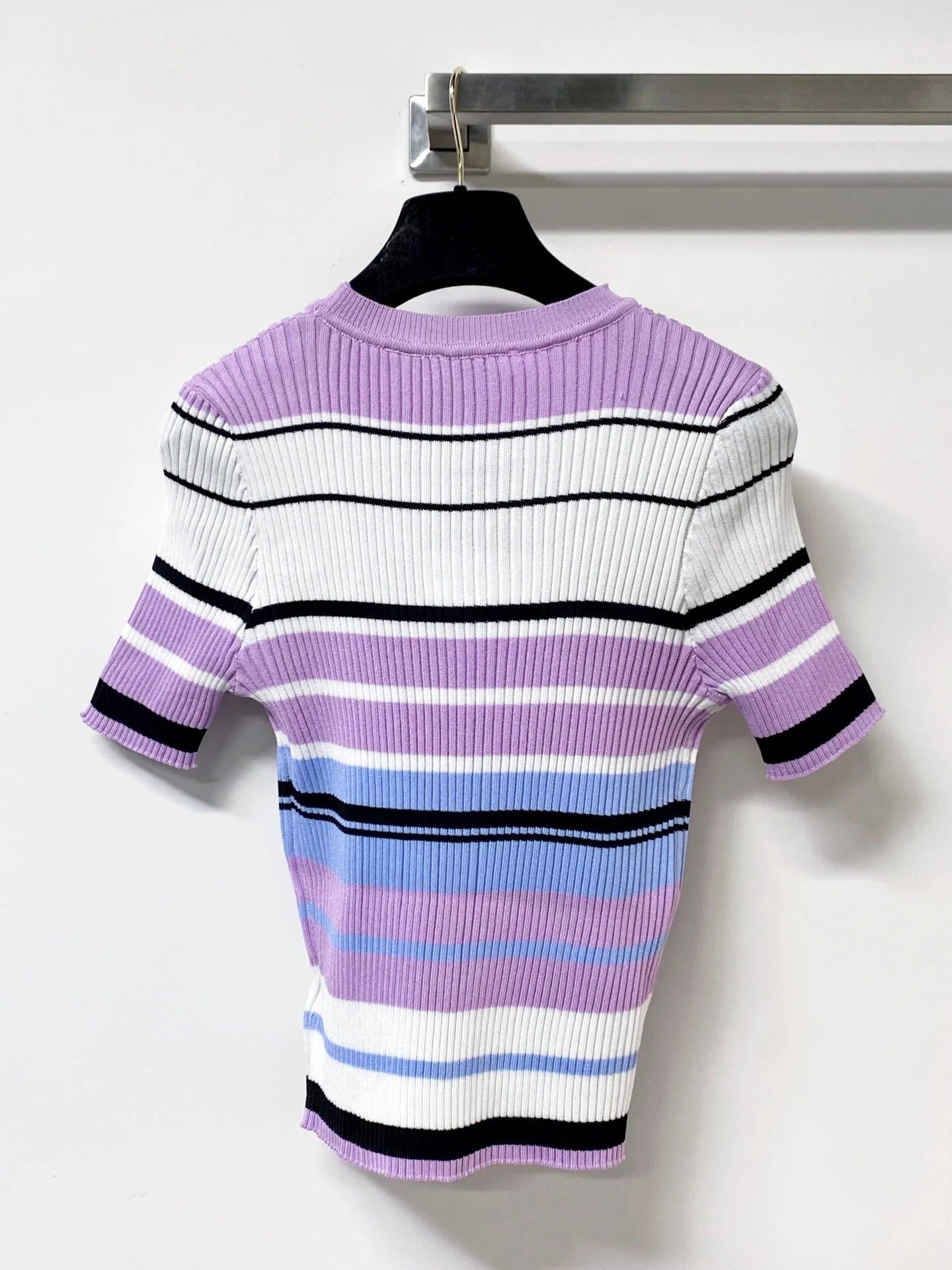 Chanel 2026 Strips Short-Sleeve Shirt Acrylic 278214