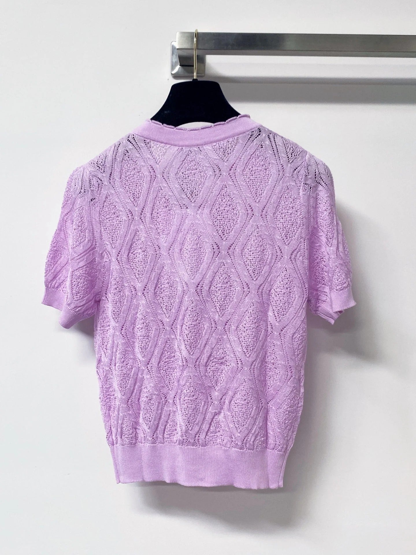 Chanel 2026 Pointelle Knit Cardigan Tencel 459058