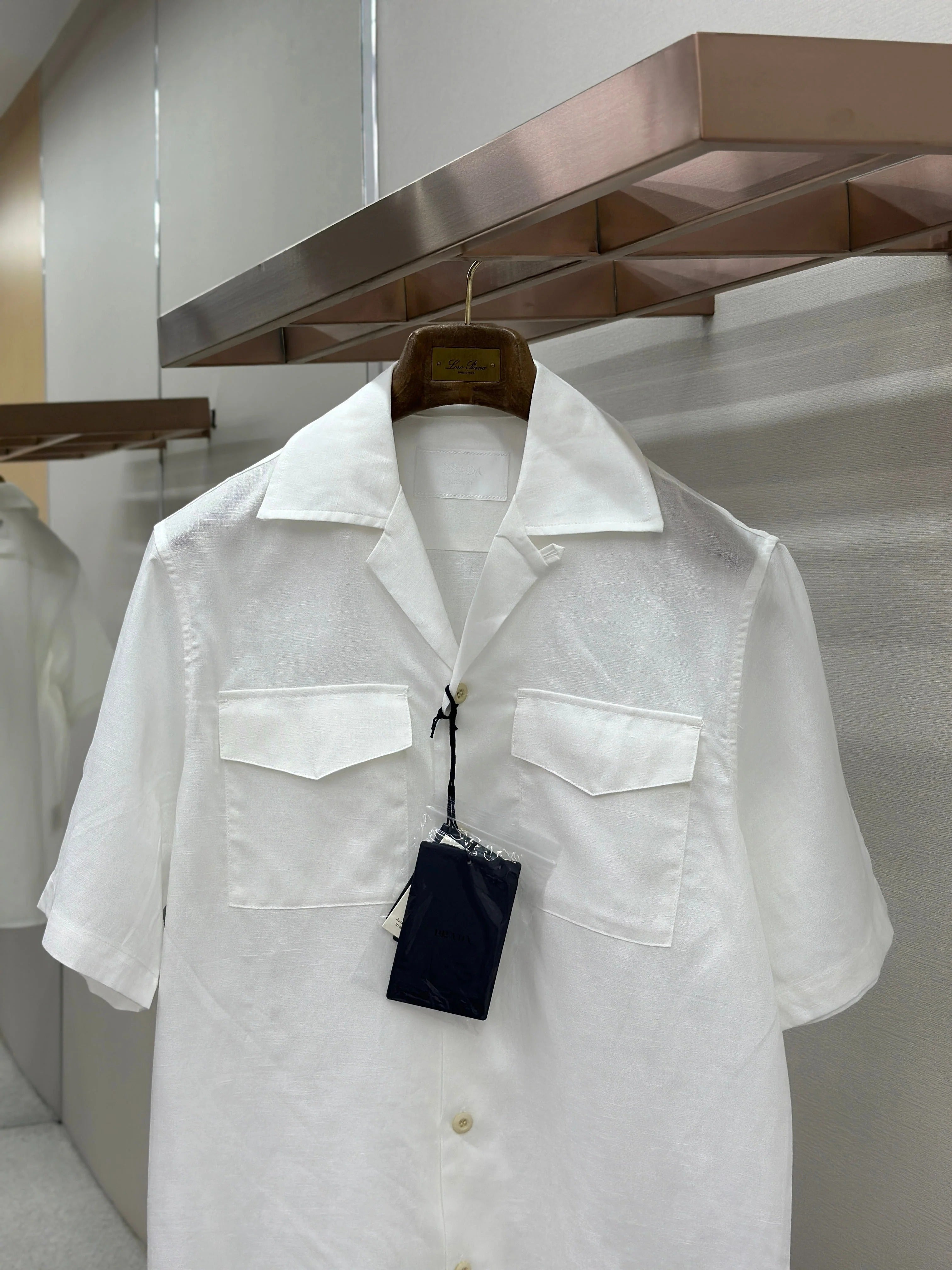 PRA 2026 Men's Linen Short-Sleeve T-Shirt White Fabric 917700
