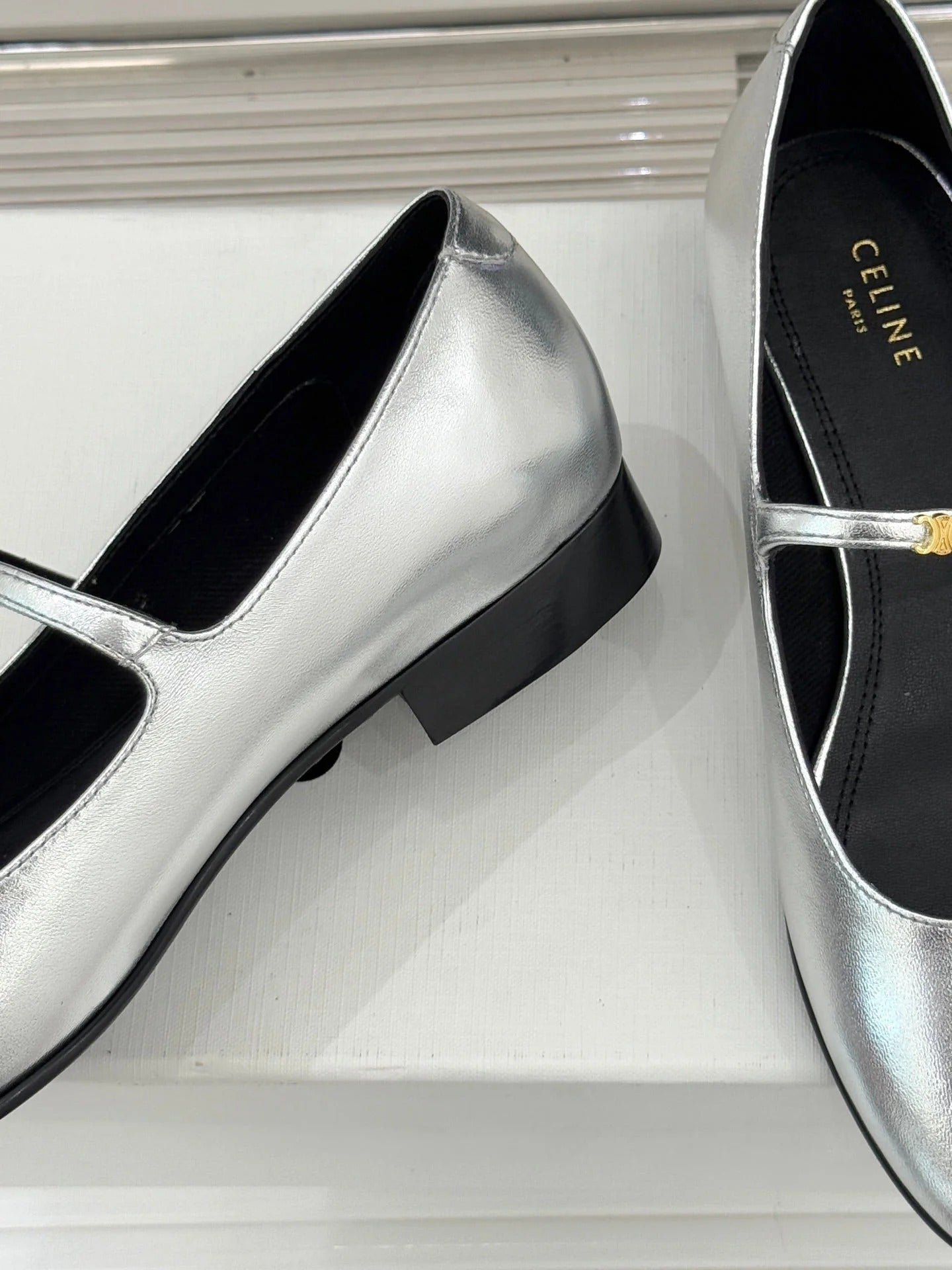 Celine 26 Mary-Jane Ballet Flats Leather 755874