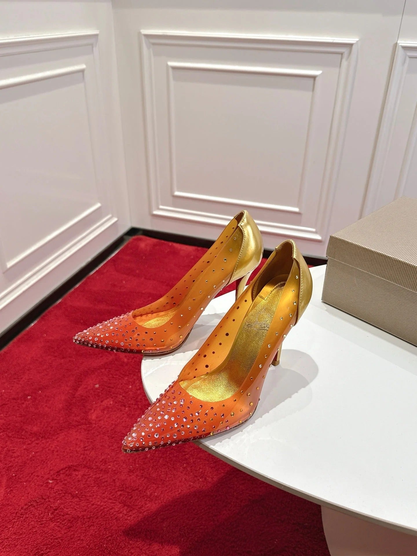 Christian Louboutin 2026 Miss Z Degrastrass Ombré Pumps 100mm Effect PVC Lambskin 780425