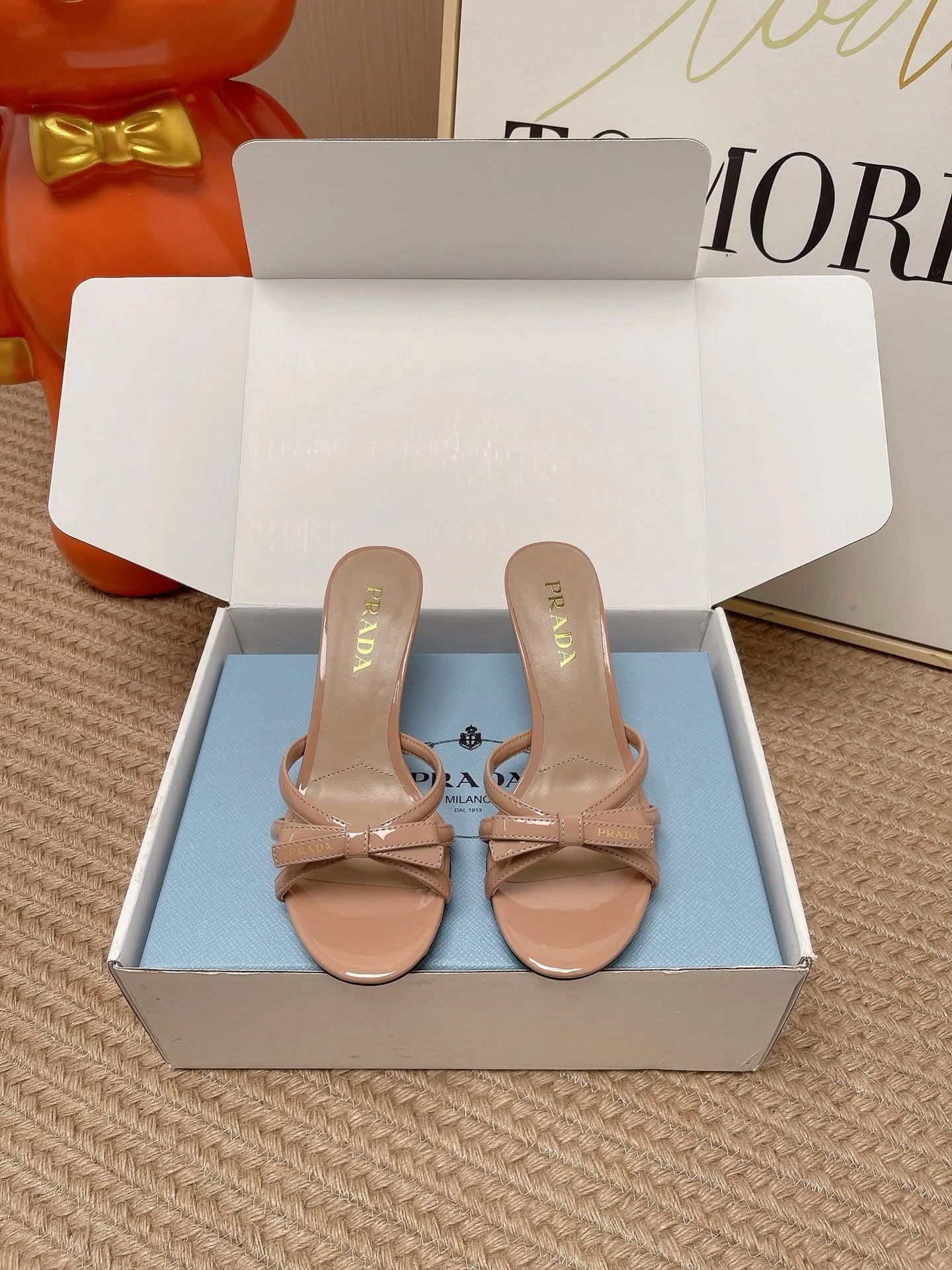 Prada 2026 Sandal 50mm Glossy Leather 854427
