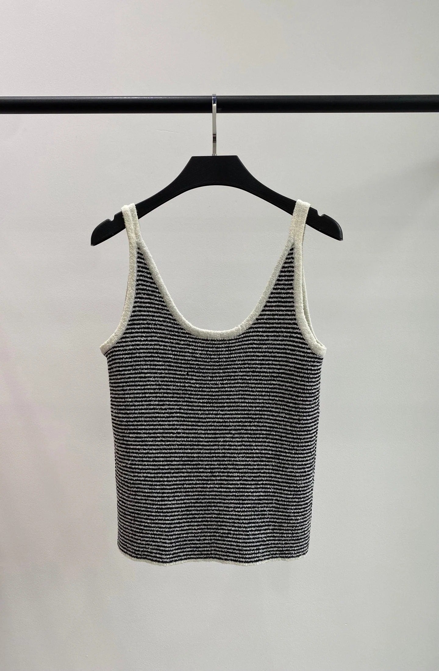 Chanel 2026 Strips Knit Slim Fit Camisole Viscose 408856